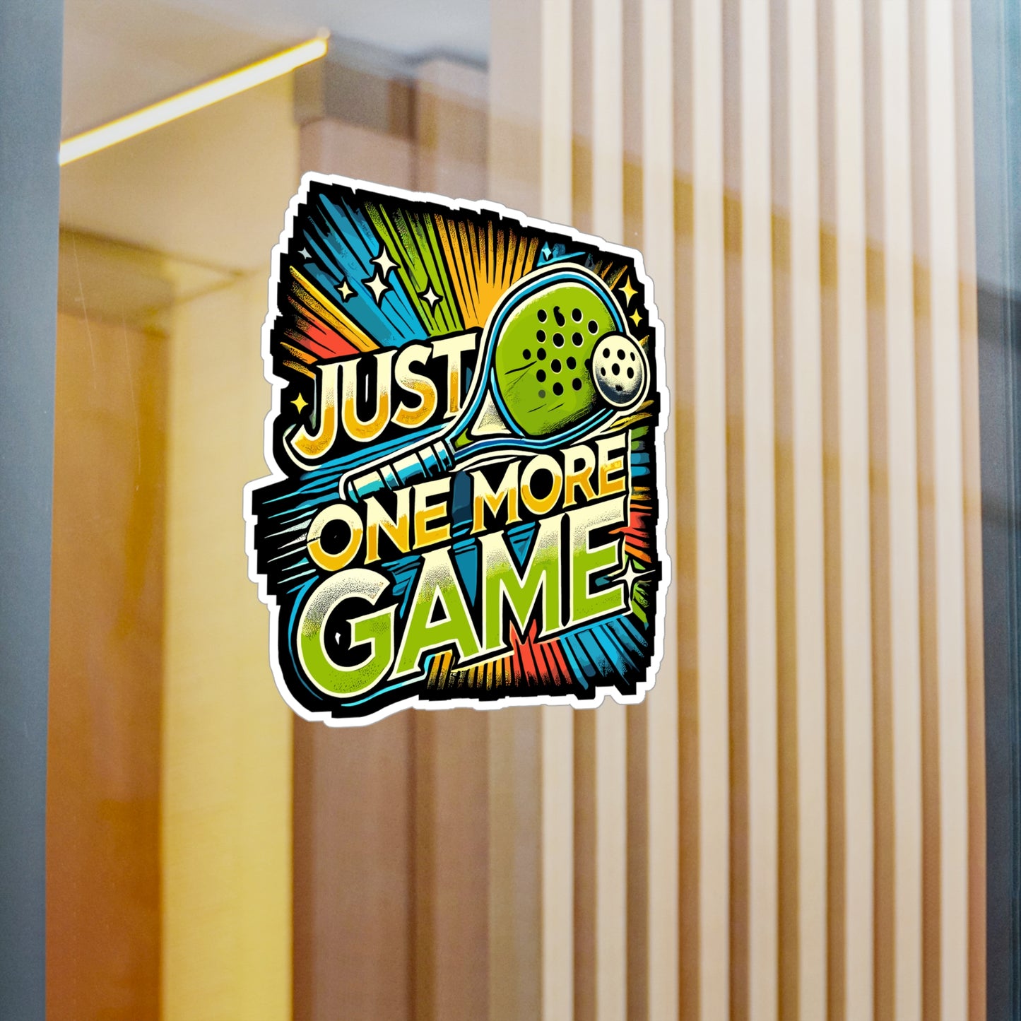 Just One More Game - Pickleball Sticker for Laptop Sticker. Water Bottle Sticker, Vinyl Dink Decal - Pickleball Gift