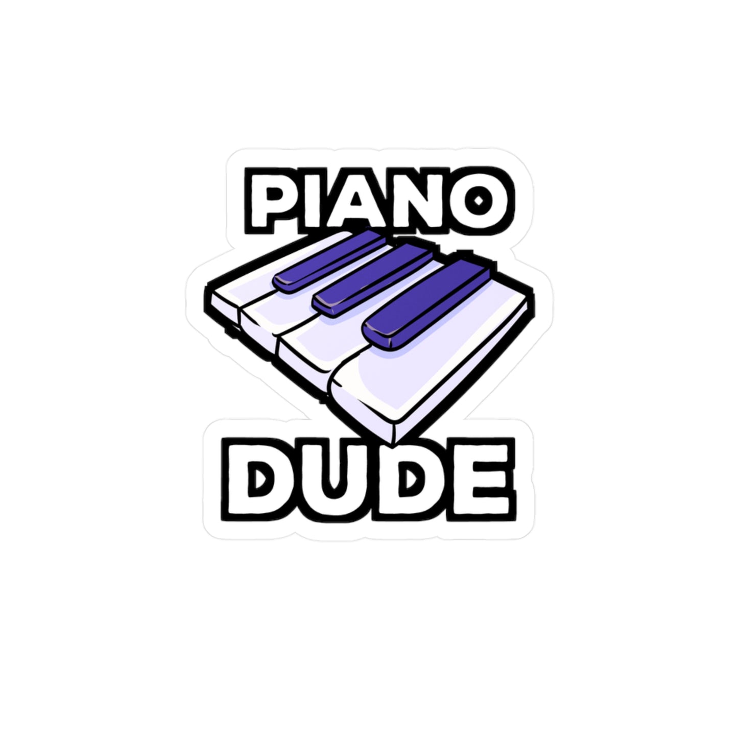 Piano Dude - Piano Sticker for Car Window Laptop Sticker. Water Bottle Sticker, Vinyl Sharp Decal, Pianist Sticker - Piano Gift