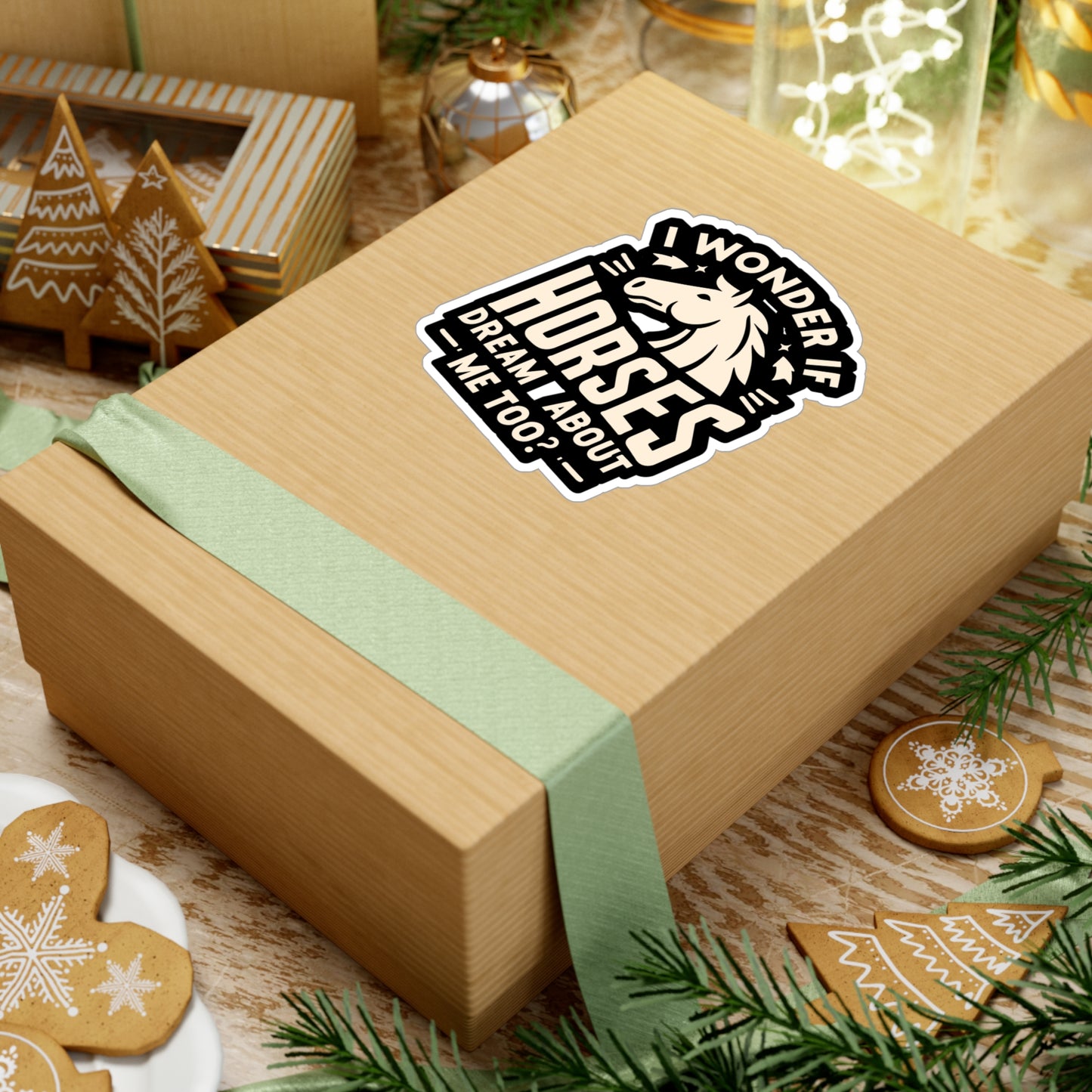 I Wonder If Horses Dream About Me Too - Horse Sticker for Laptop Sticker. Water Bottle Sticker, Vinyl Pasture Decal - Horse Gift