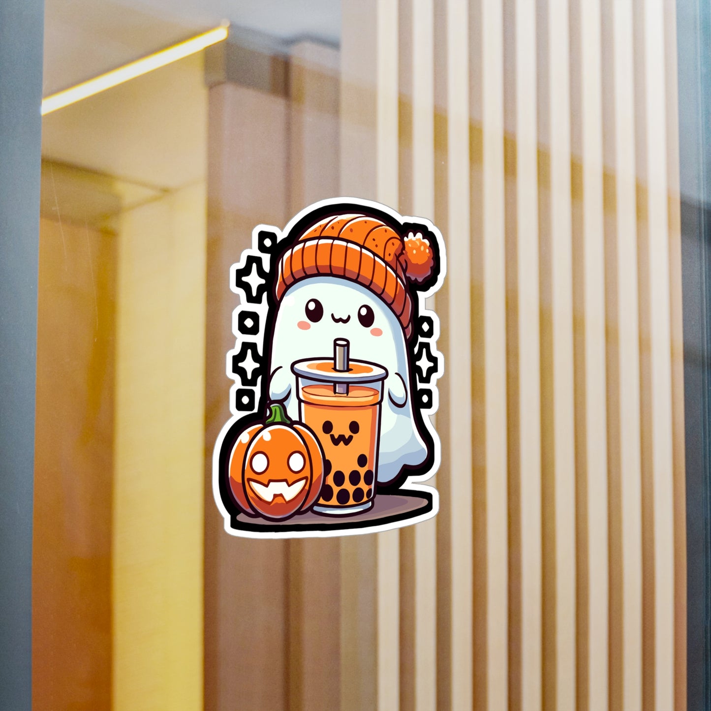 Halloween Costume Ghost Sweets Tee - Halloween Sticker for Laptop Sticker. Water Bottle Sticker, Vinyl Ghost Decal - Halloween Gift