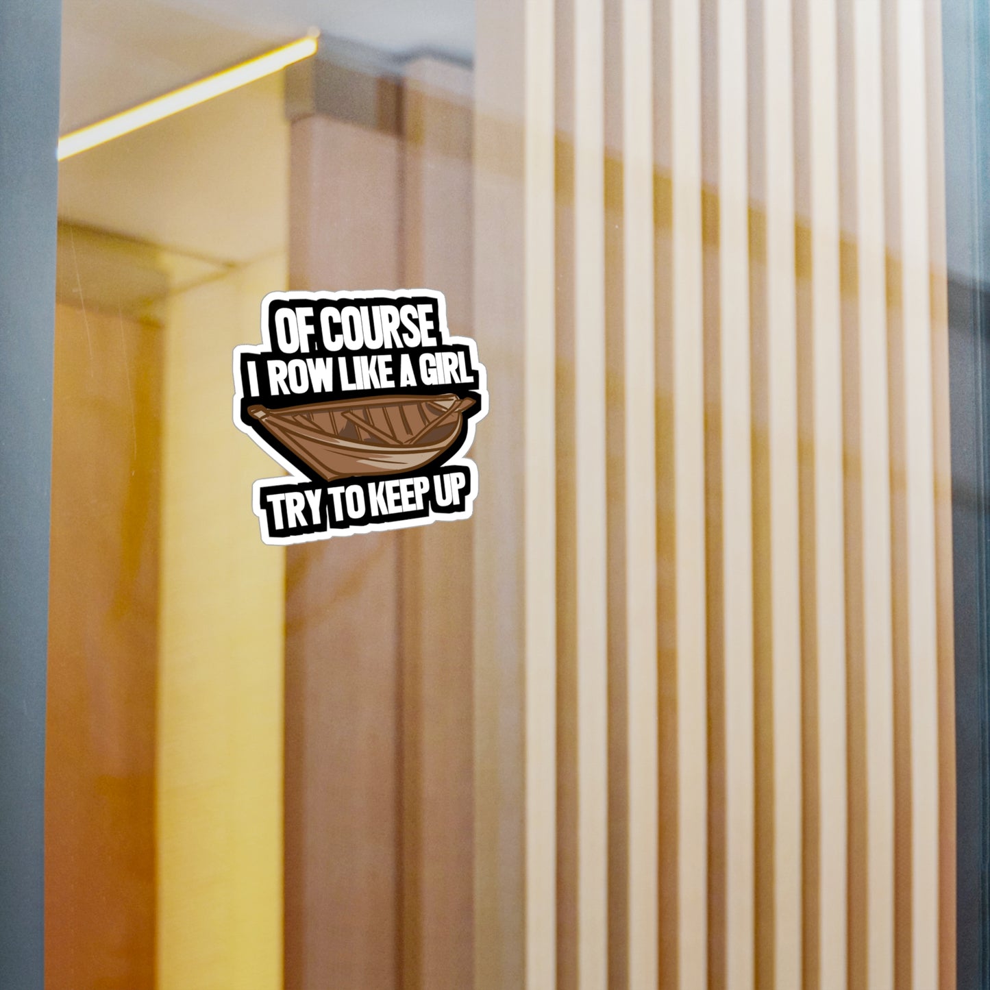 I Row Like A Girl - Rowing Sticker for Car Window Laptop Sticker. Water Bottle Sticker, Vinyl Coxswain Decal, Rower Sticker - Rowing Gift