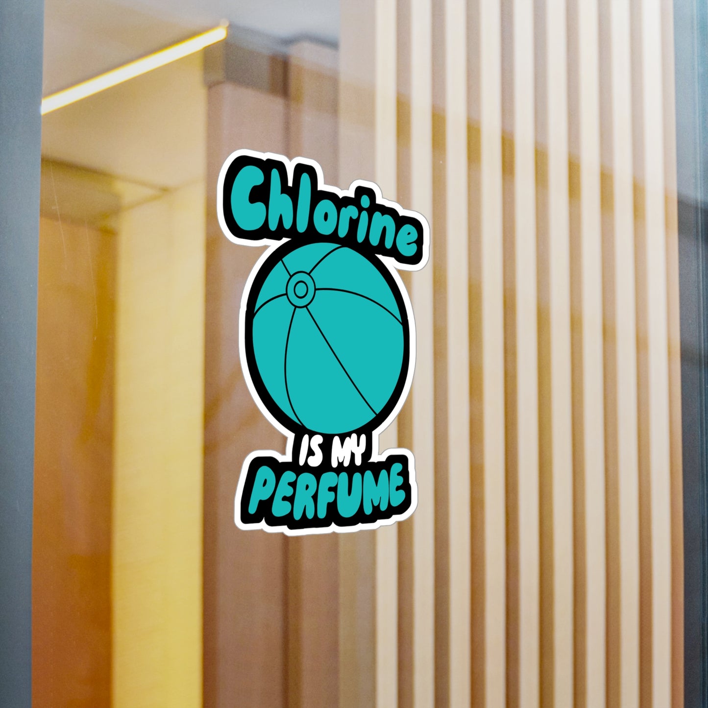 Chlorine Is My Perfume - Watersports Sticker for Wall, Laptop, Window, Truck, Car Watersports Gift Vinyl Water Decal Sticker