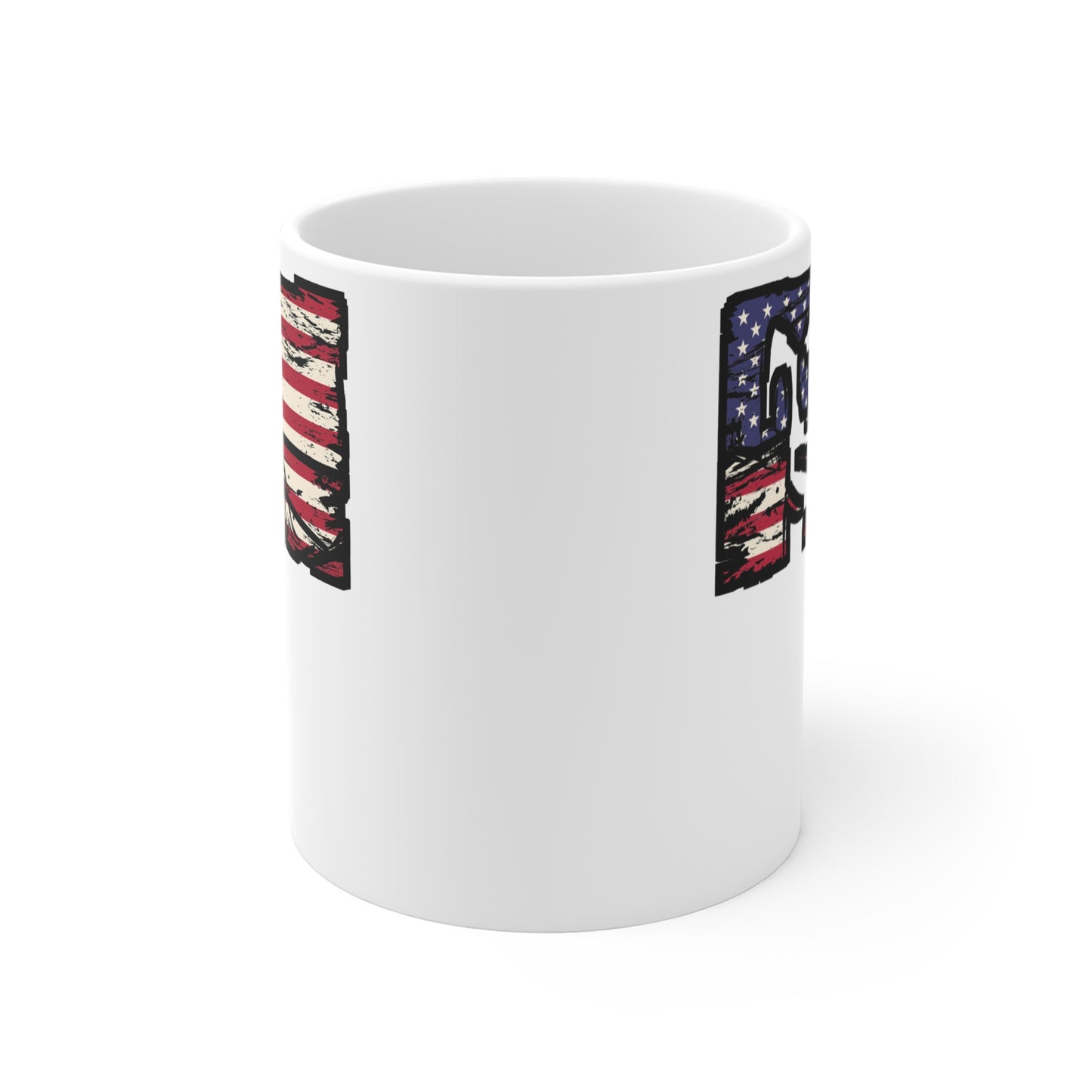 American Flag with Billiard Player - Billiards Mug for Coffee 11oz. Billiards Cup, White ceramic, Pool Mug, Chalk Tea Cup - Billiards Gift