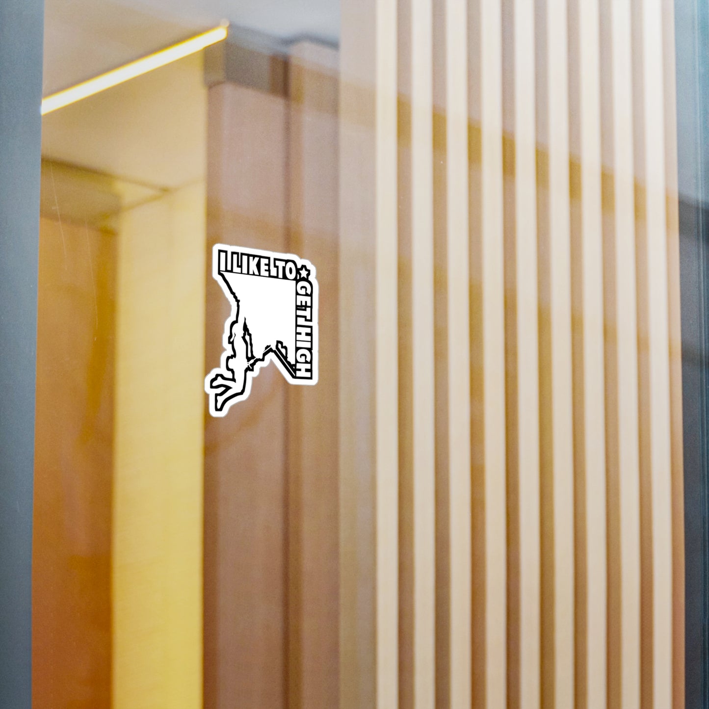 I Like To Get High - Climbing Sticker for Laptop Sticker. Water Bottle Sticker, Vinyl Bouldering Decal - Climbing Gift