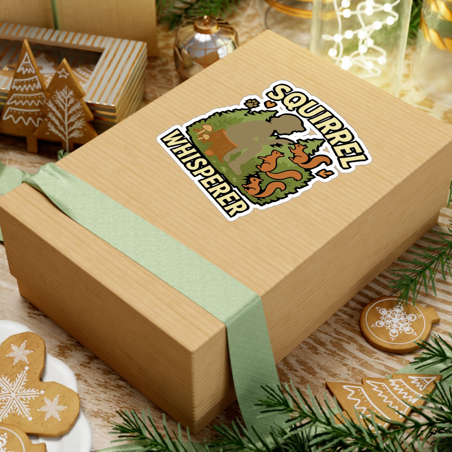 Squirrel Sticker – Squirrel Whisperer Decals for Hunter, Hunting, Feeding Fans, Waterproof Vinyl for Laptop, Water Bottle