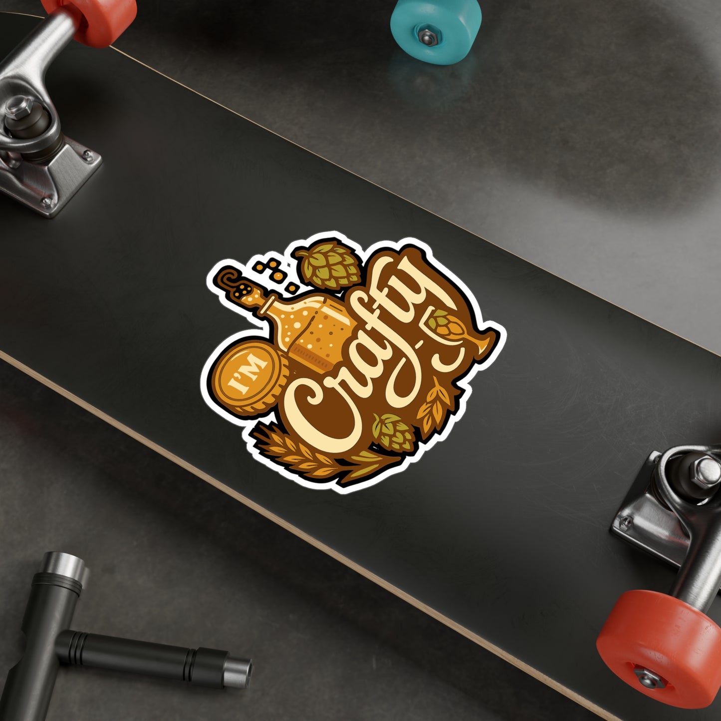 I'm Crafty - Home Brew Sticker for Laptop, Water Bottle, Gift for Beer Lovers, DIY Brewers, Home Brewing Enthusiasts