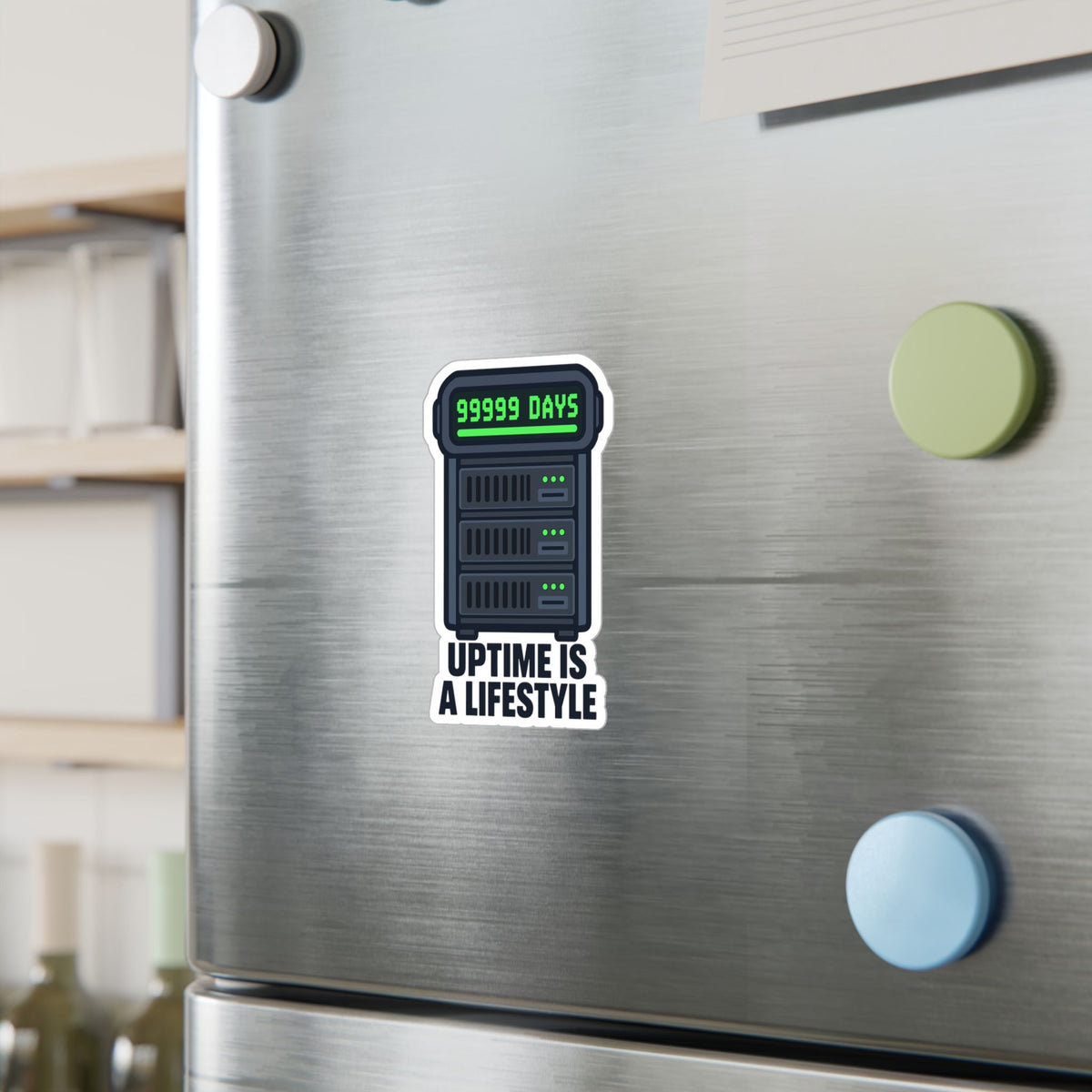 Server Sticker – Uptime Is A Lifestyle Design, Decals for Server Rack, Laptop or Fitness Tracker