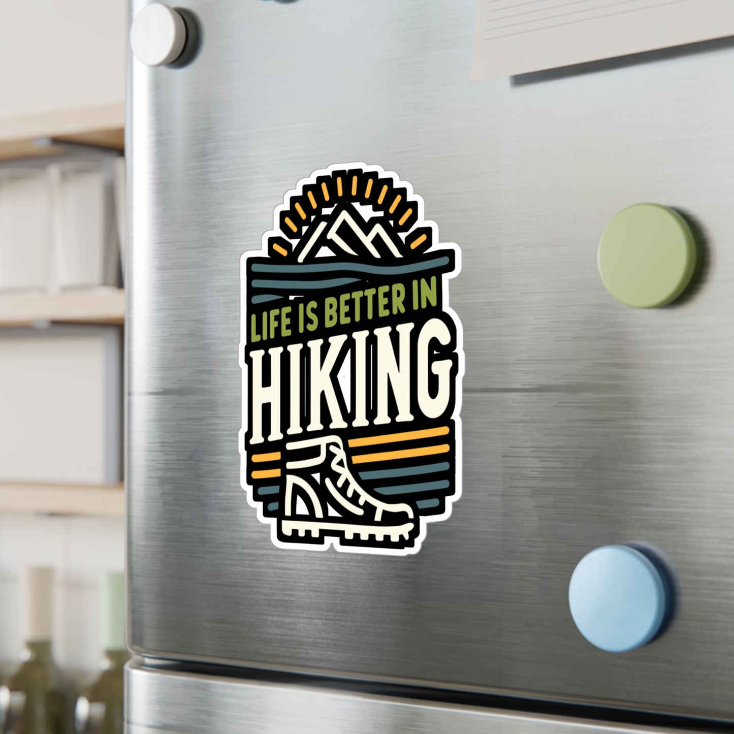 Life Is Better In Hiking - Hiking Sticker for Laptop Sticker. Water Bottle Sticker, Vinyl Hiker Decal - Hiking Gift