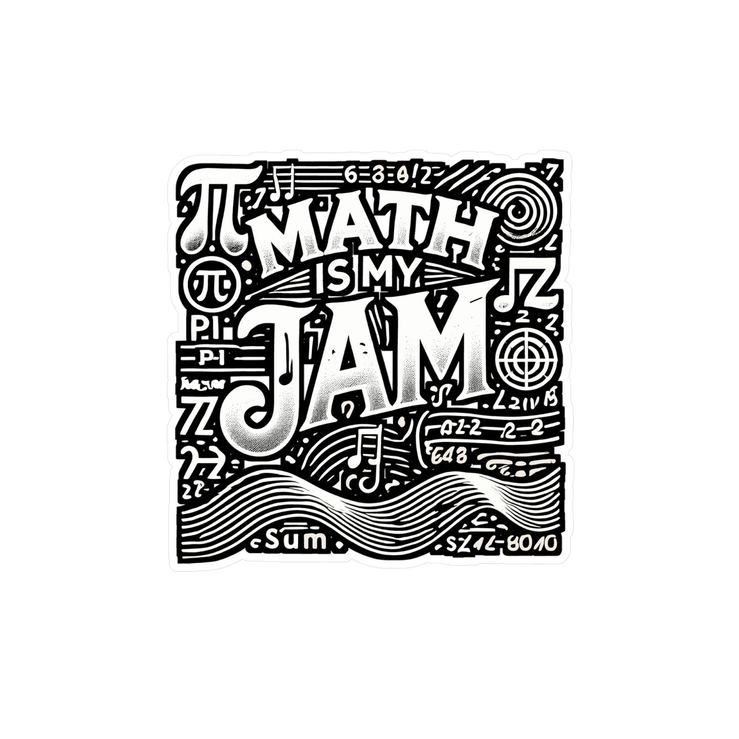 Math Is My Jam – Funny Math Sticker for Laptop, Car Window or Water Bottle | Calculus Teacher Gift, Vinyl Decal