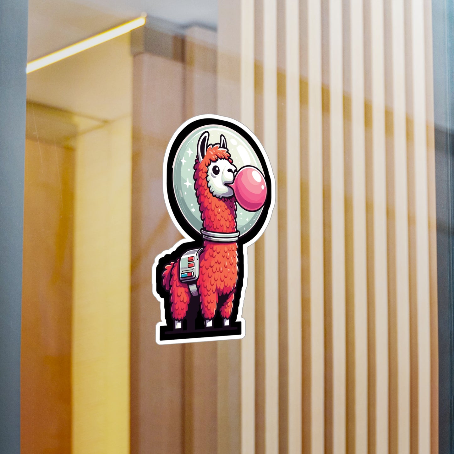 Llama Astronaut - Llama Sticker for Car Window Laptop Sticker. Water Bottle Sticker, Vinyl Space Decal, Bubblegum Sticker - Llama Gift