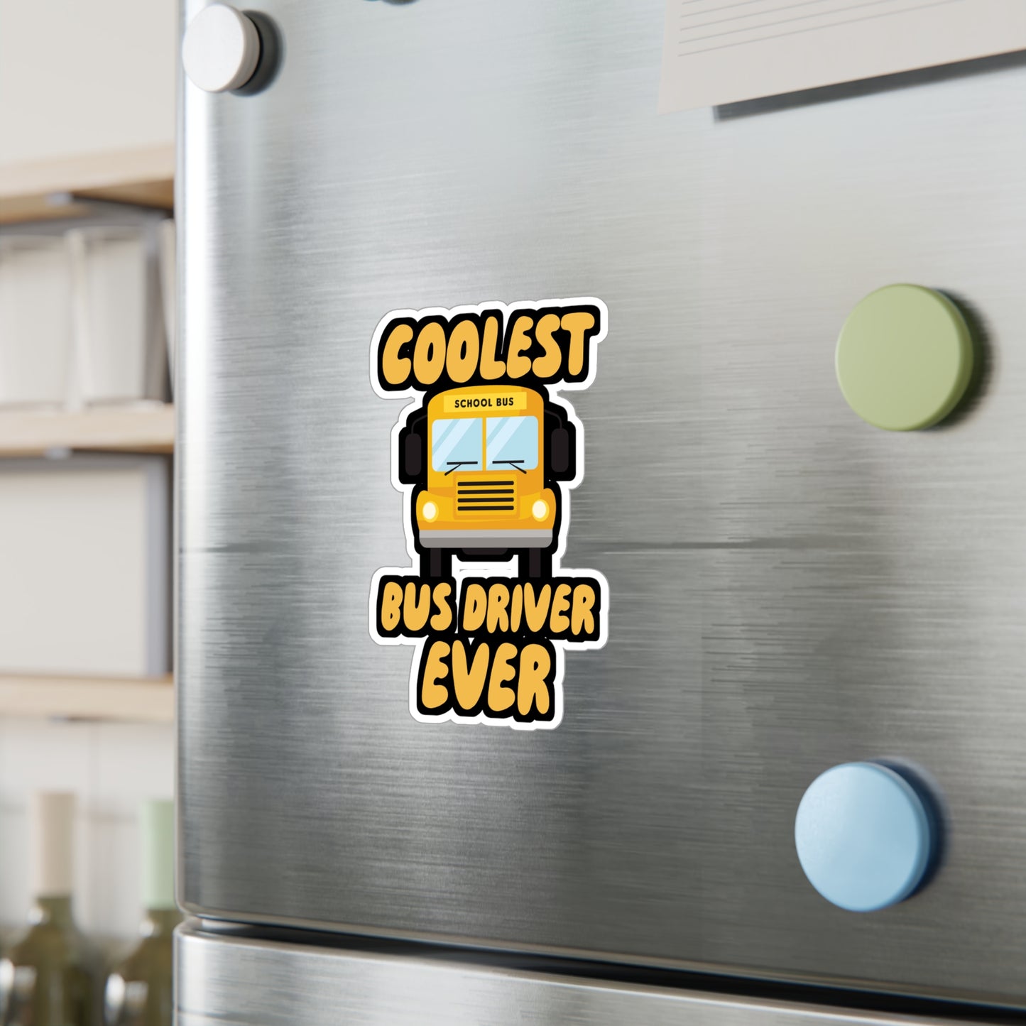 Coolest Bus Driver Ever - School Sticker for Wall, Laptop, Window, Truck, Car School Gift Vinyl Teacher Decal Sticker