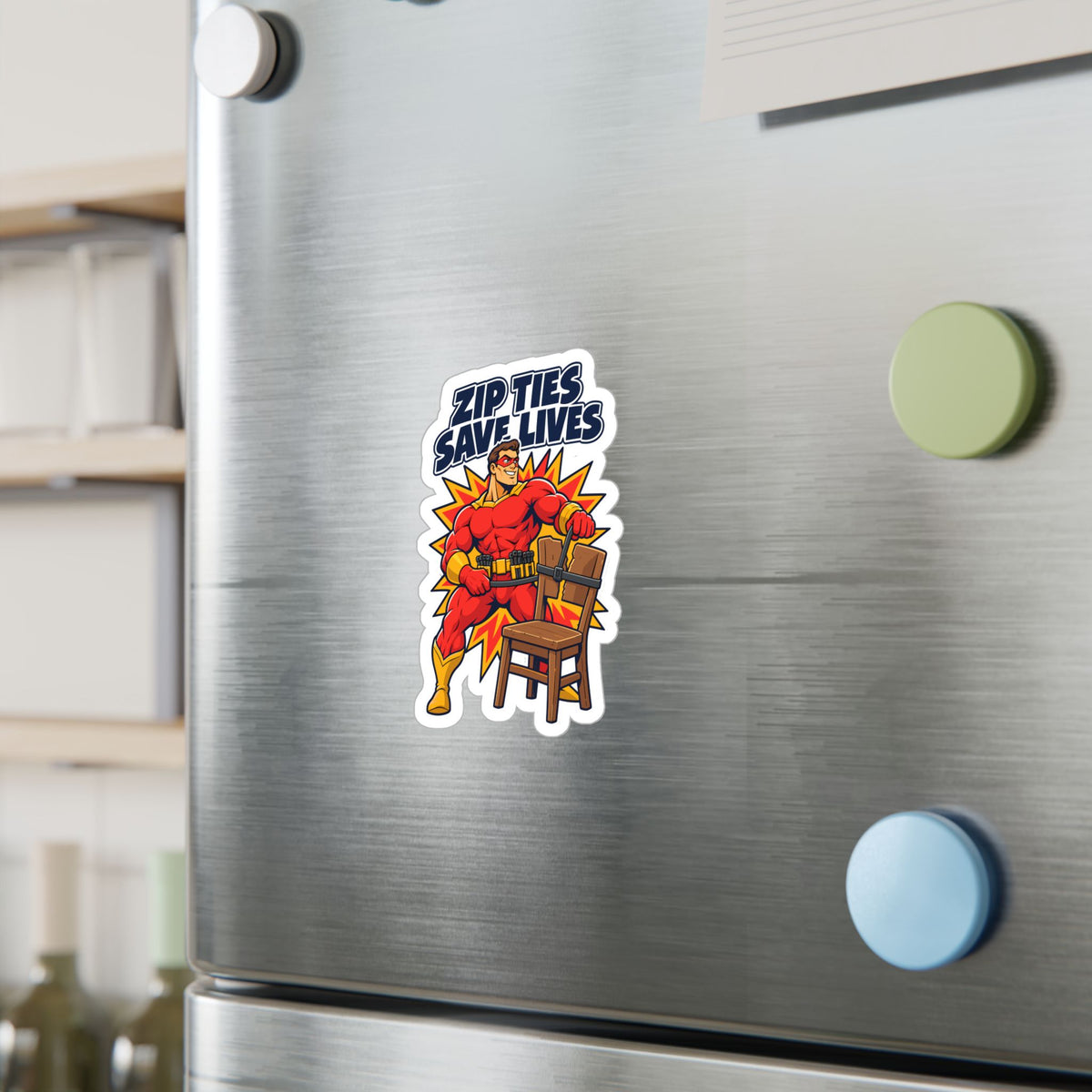Upcycling Sticker - Zip Ties Save Lives, Recycling Art for Sustainability Fans, Laptop and Water Bottle Decals