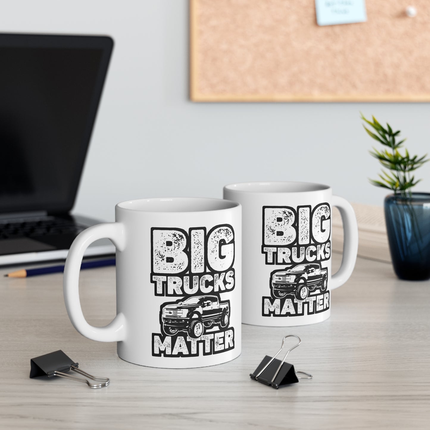 Big Trucks Matter Lifted Trucks - Lifted-truck Mug for Coffee 11oz. Lifted-truck Cup, White ceramic, Mudding Mug - Lifted-truck Gift