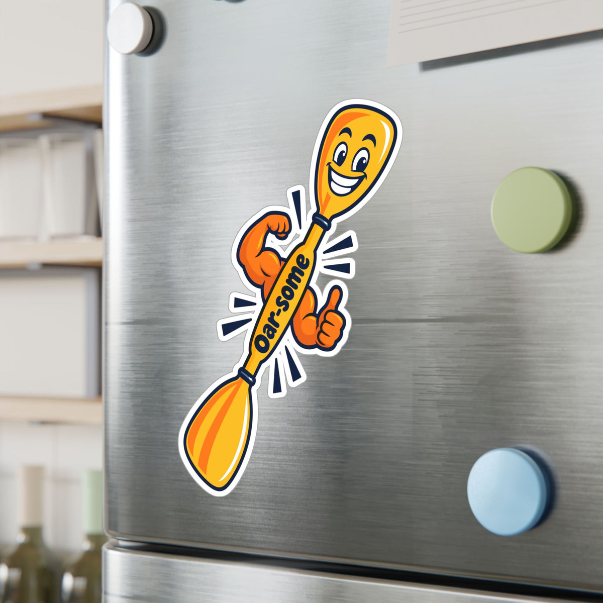 Kayak Sticker - Oar-some Decals for Kayaking and Rowing Fans, Fun Kayaker Design for Laptop or Water Bottle