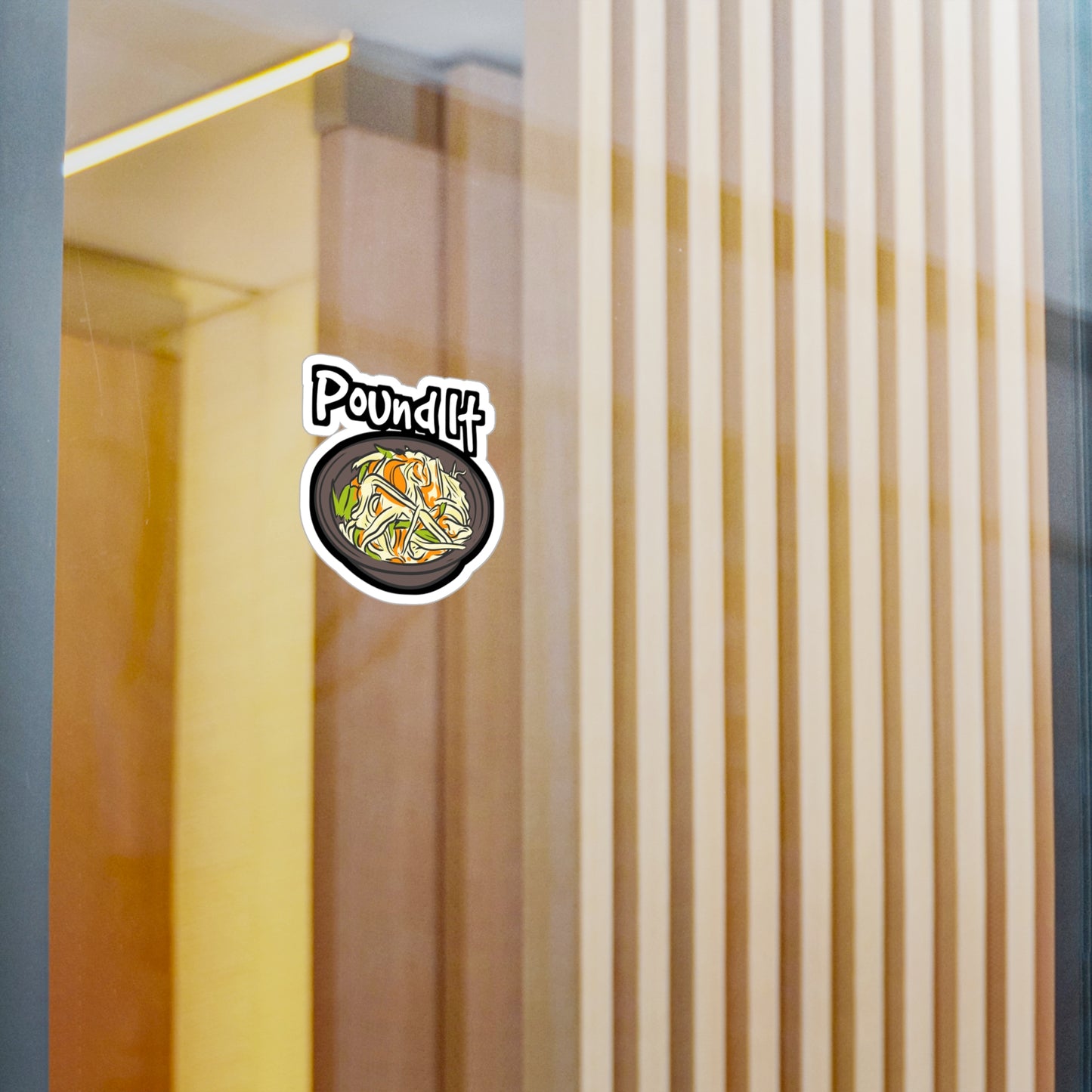 Pound It - Thai Sticker for Car Window Laptop Sticker. Water Bottle Sticker, Vinyl Food Decal, Salad Sticker - Thai Gift