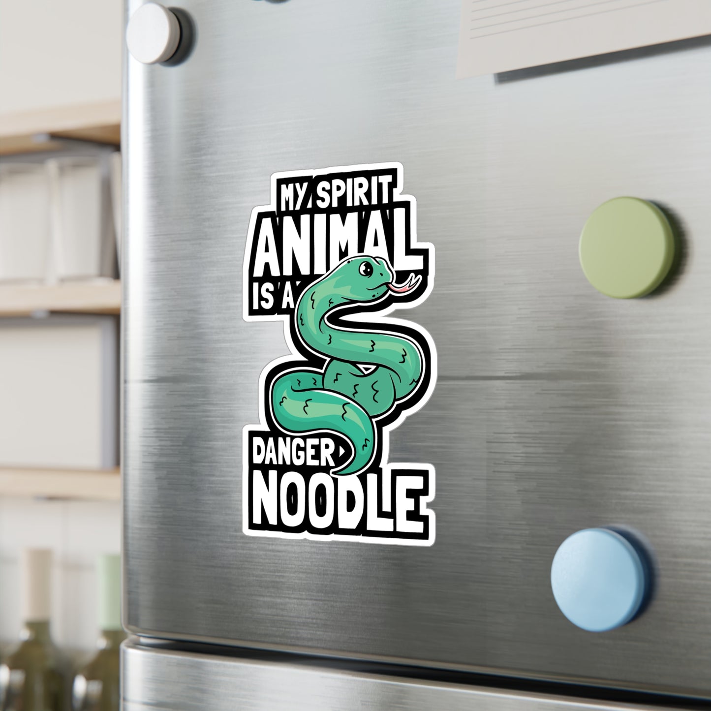 My Spirit Animal Is A Danger Noodle - Snakes Sticker for Laptop Sticker. Water Bottle Sticker, Vinyl Reptiles Decal - Snakes Gift
