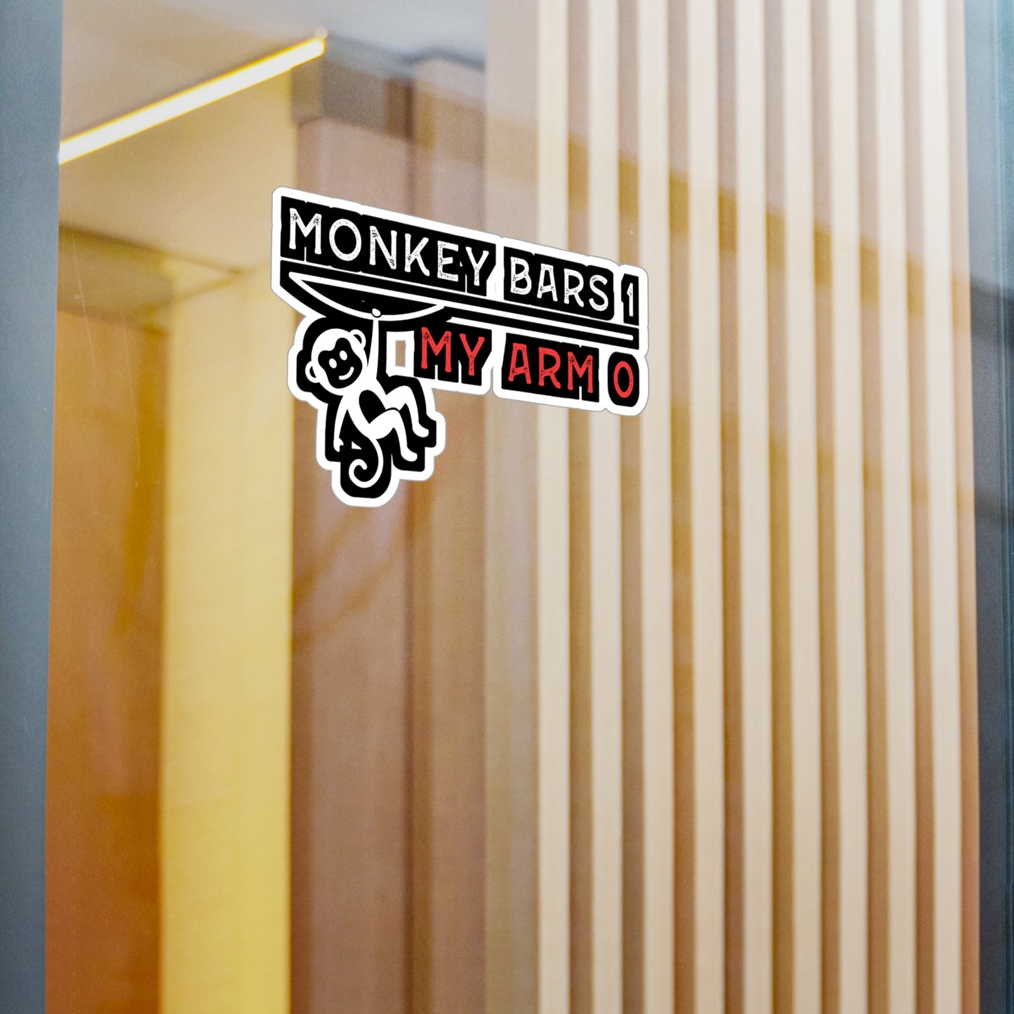 Monkey Bars 1 - My Arm 0 - Broken Sticker for Laptop Sticker. Water Bottle Sticker, Vinyl Arm Decal - Broken Gift