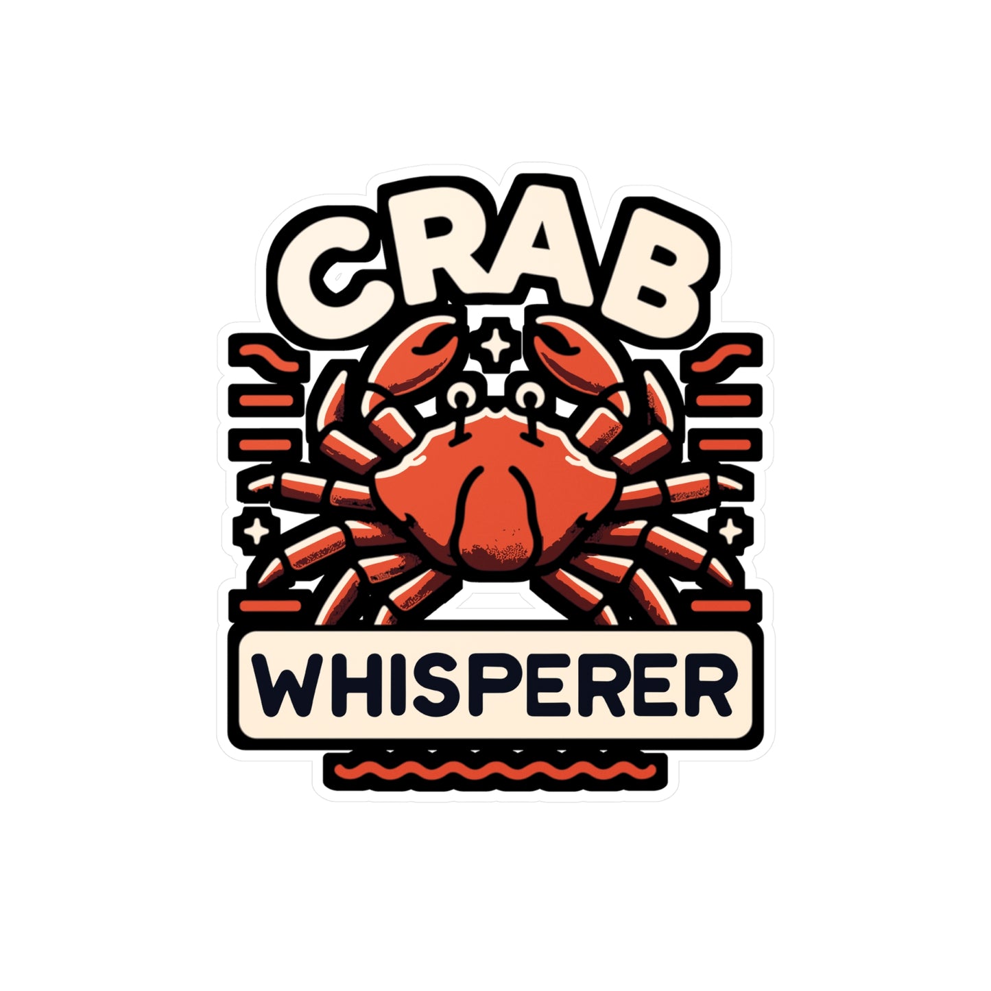 Crab Whisperer - Crab Sticker for Laptop Sticker. Water Bottle Sticker, Vinyl Crabbing Decal - Crab Gift