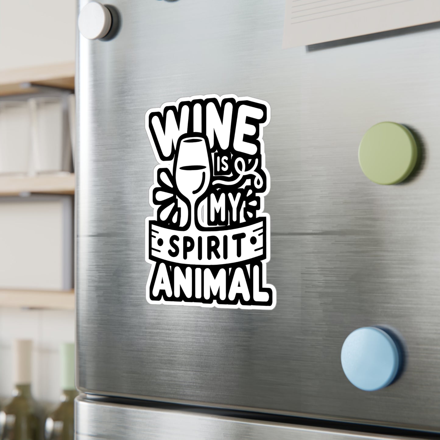 Wine is My Spirit Animal - Drinking Sticker for Car Window Laptop Sticker. Water Bottle Sticker, Vinyl Wine Decal, Alcohol Sticker - Drinking Gift