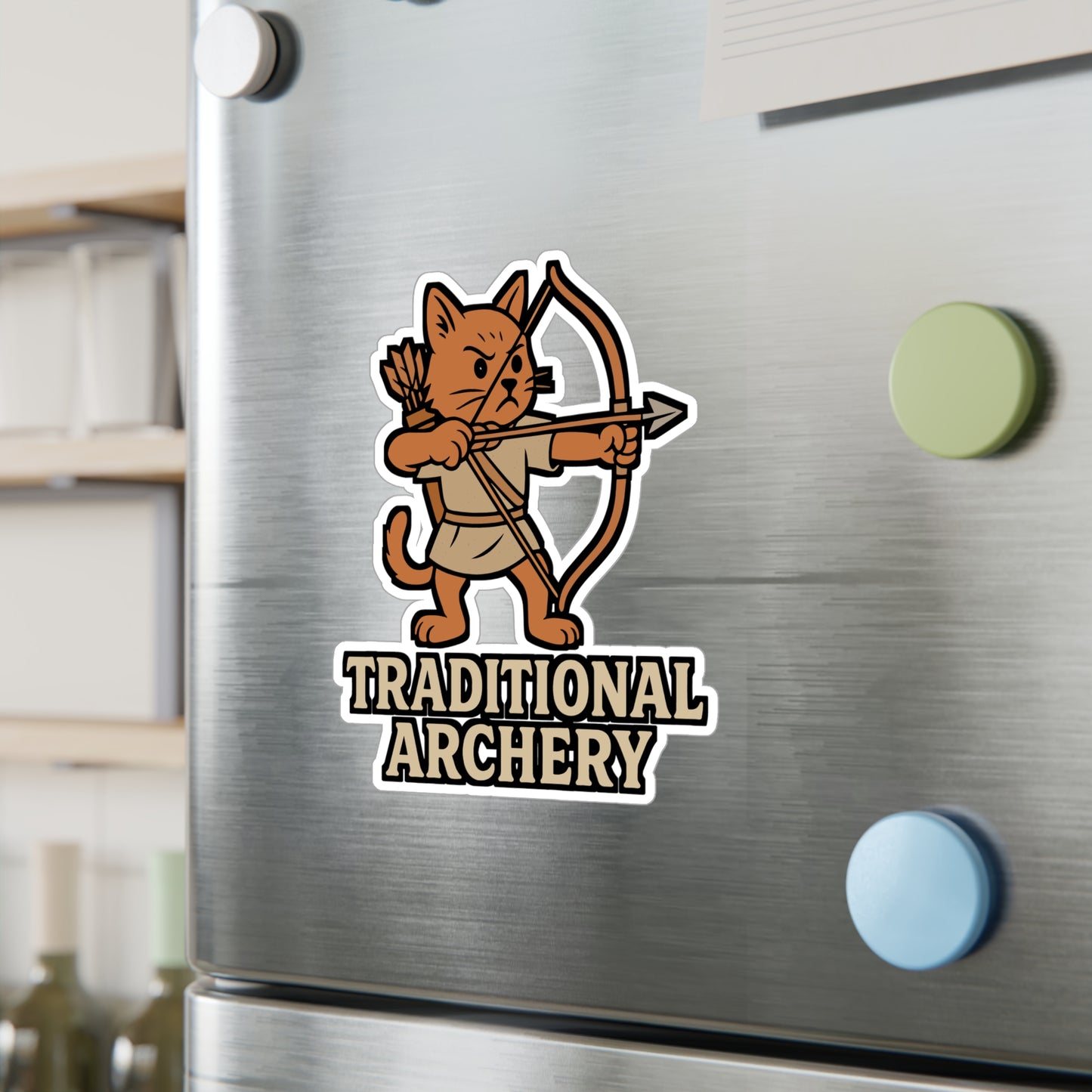Traditional Archery - Archery Sticker for Laptop or Water Bottle - Gift for Archers and Bow Enthusiasts
