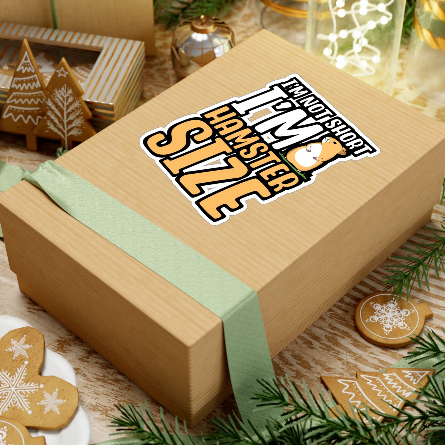 I'm Not Short I'm Hamster Size | Hamster Sticker | Guinea pig Decals | Hamster Laptop Sticker | Hamster Gift | Guinea pig Gift