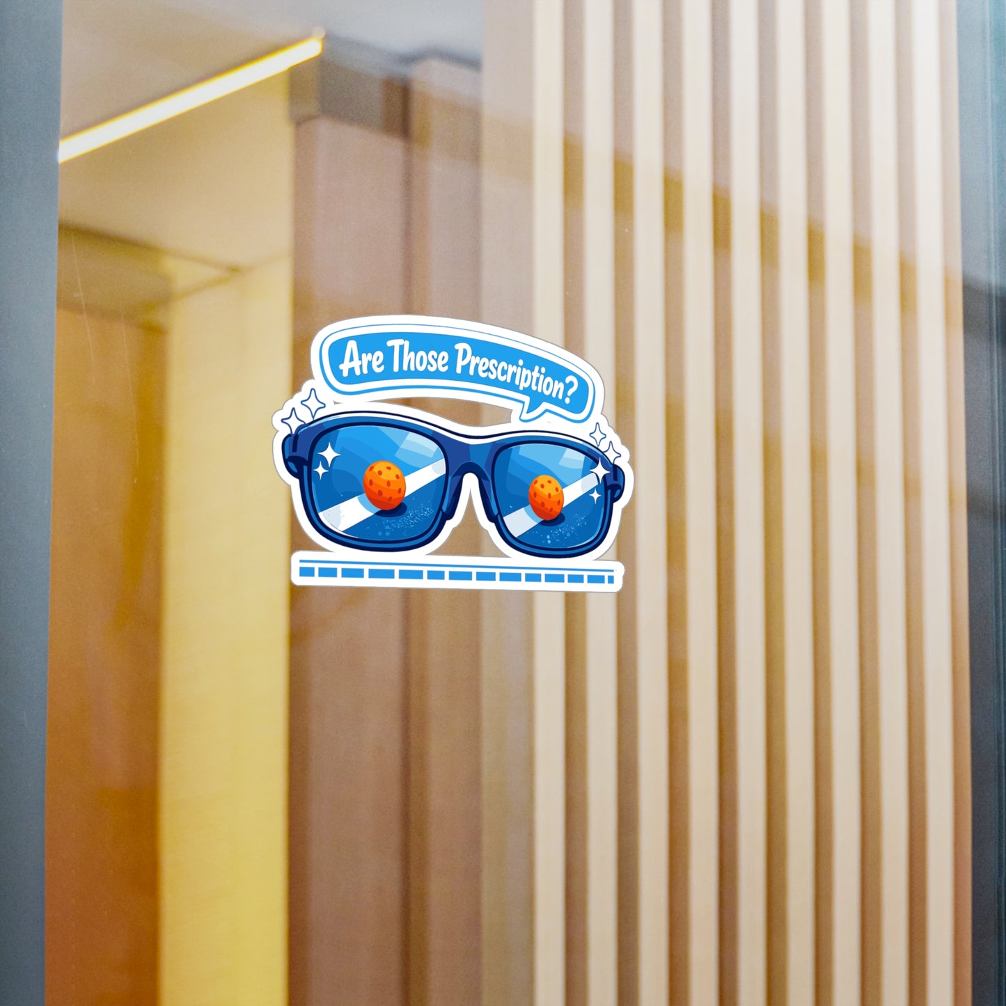 Pickleball Sticker “Are Those Prescription?” Funny Pickleball Athlete Design, Waterproof Vinyl Decals for Laptop Water Bottle Competition