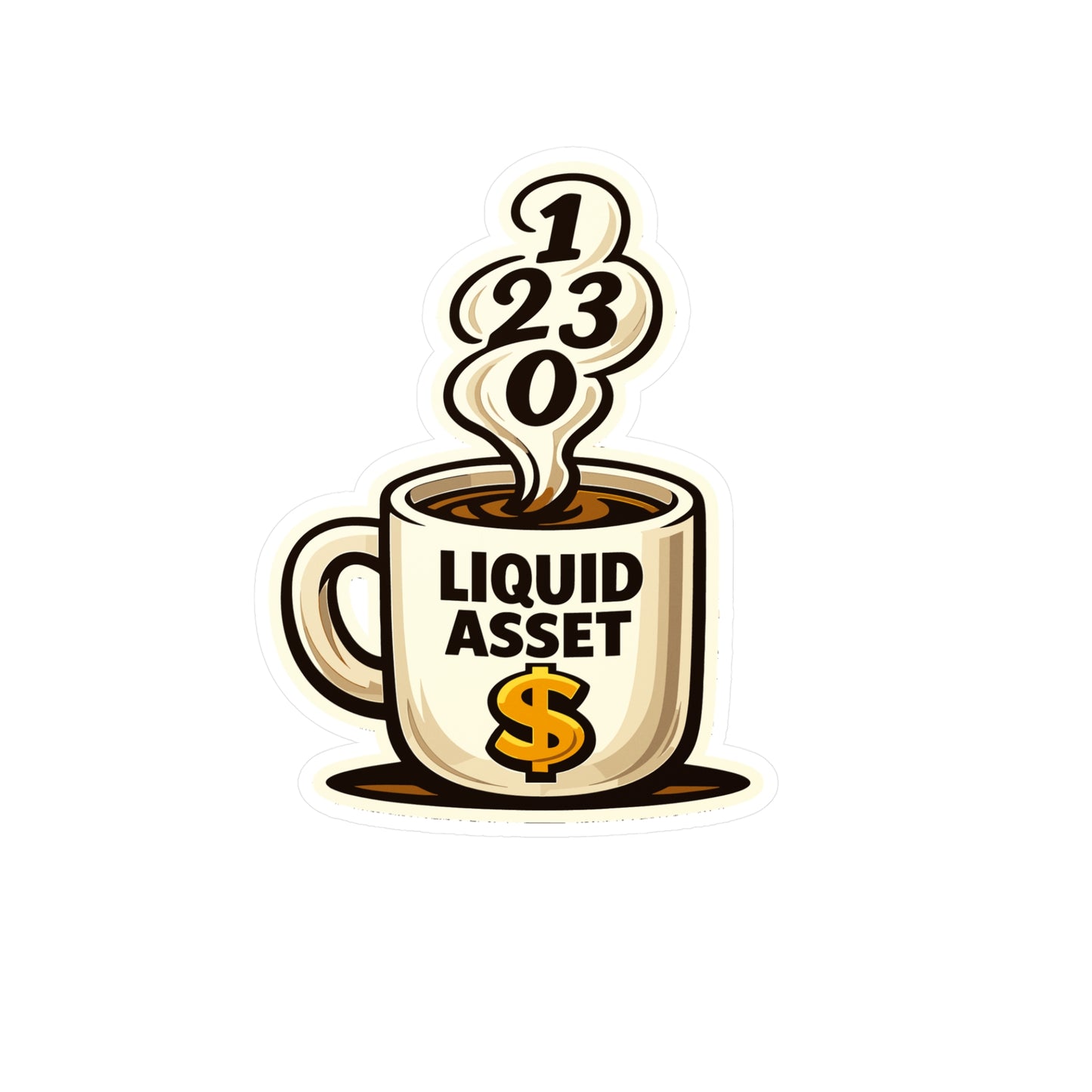 Accountant Sticker Liquid Asset Funny Balance Spreadsheet Amortization Design Vinyl Waterproof Decals for Laptop Water Bottle