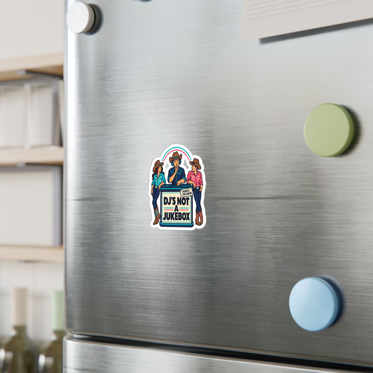 Line Dance Sticker – DJ’s Not a Jukebox, Western Decals for Country Dancers, Laptops and Water Bottles