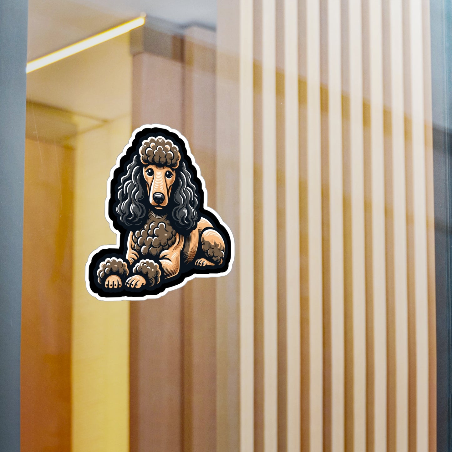 Poodle - Poodle Sticker for Car Window Laptop Sticker. Water Bottle Sticker, Vinyl Curly Decal, Elegant Sticker - Poodle Gift