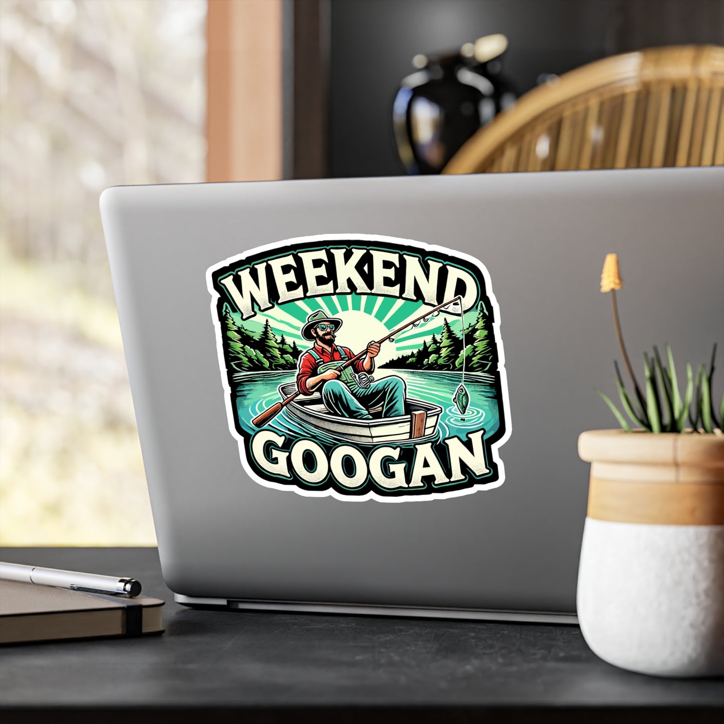 Weekend Googan - Fishing Sticker for Car Window Laptop Sticker. Water Bottle Sticker, Vinyl Fishing Decal, Fishing Sticker - Fishing Gift