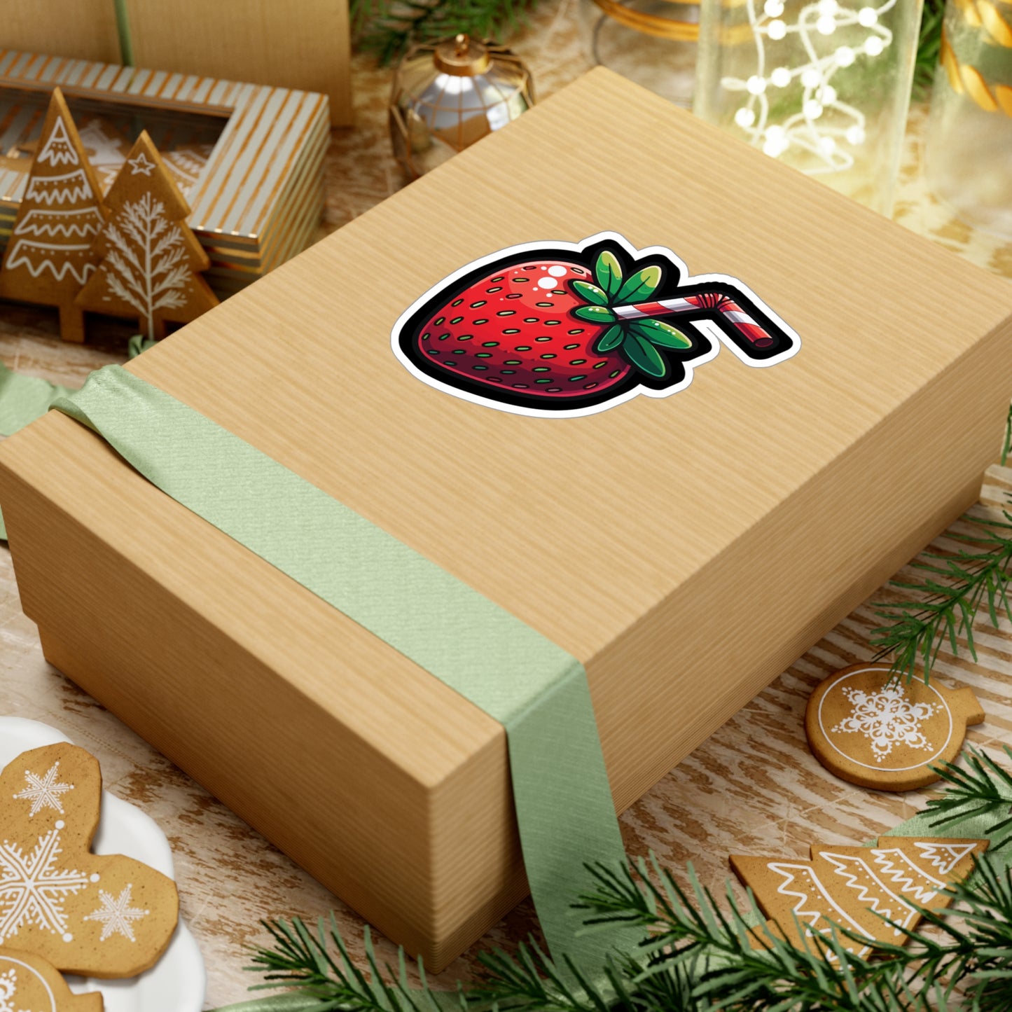 Strawberry Shake - Strawberry Sticker for Laptop Sticker. Water Bottle Sticker, Vinyl Fruits Decal - Strawberry Gift