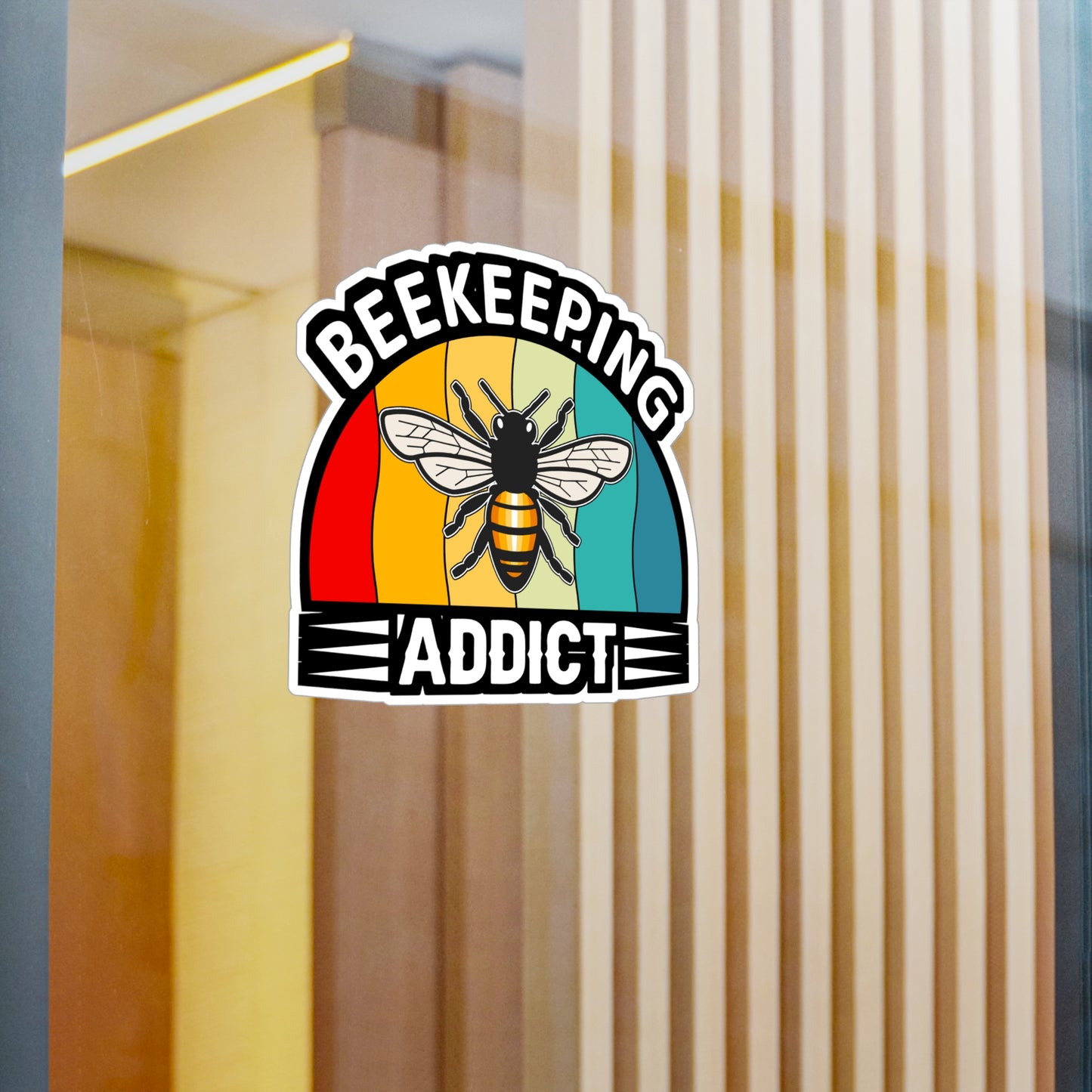 Beekeeping Addict - Beekeeping Sticker for Laptop Sticker. Water Bottle Sticker, Vinyl Brood Decal - Beekeeping Gift