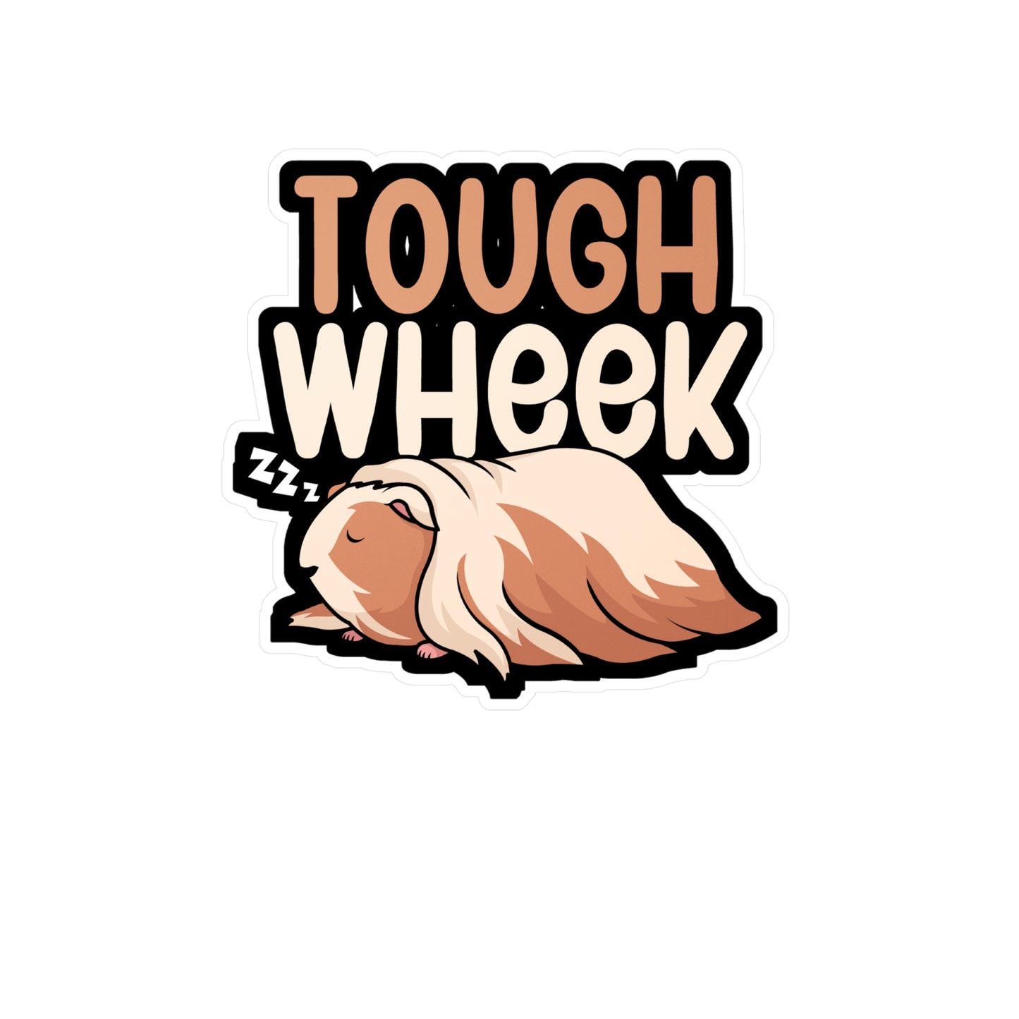 Tough wheek - Guinea pig Sticker for Wall, Laptop, Window, Truck, Car Guinea pig Gift Vinyl Guinea pig dad Decal Sticker