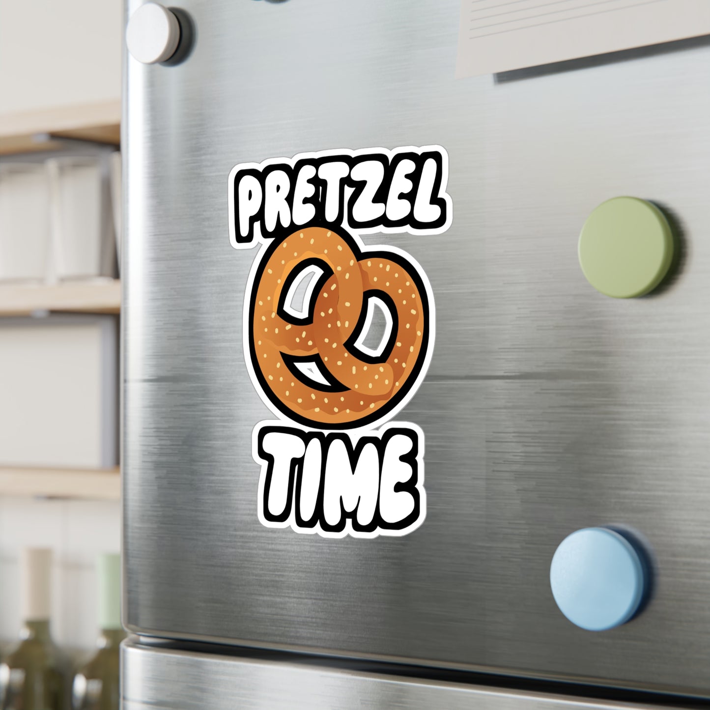 Pretzel Time - Baking Sticker for Wall, Laptop, Window, Truck, Car Baking Gift Vinyl Cute Decal Sticker
