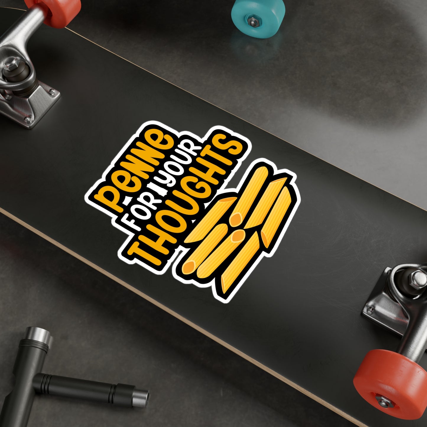 Penne for your thoughts - Gift Sticker for Wall, Laptop, Window, Truck, Car Gift Gift Vinyl Chef Decal Sticker