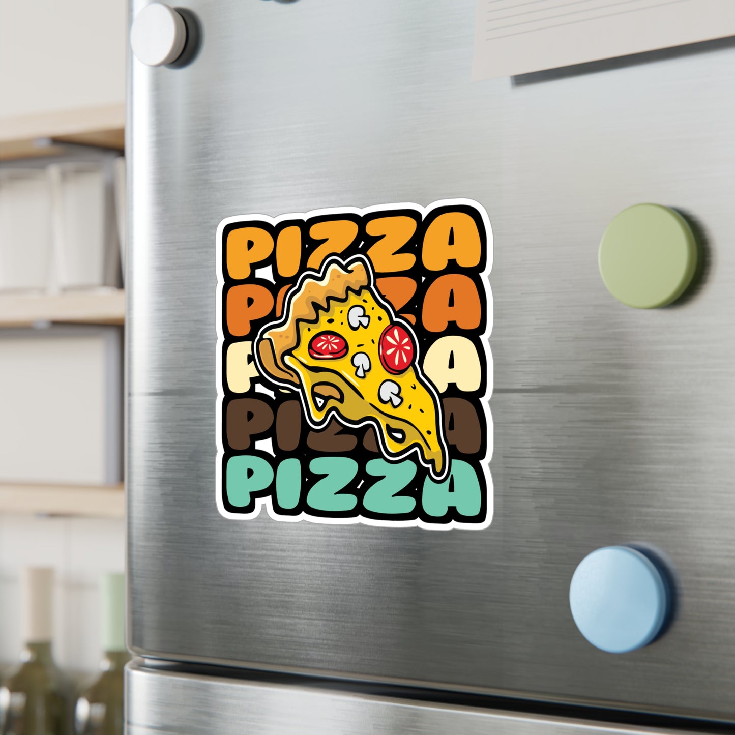 Pizza - Pizza Sticker for Car Window Laptop Sticker. Water Bottle Sticker, Vinyl Pyramid Decal, Pizza Sticker - Pizza Gift