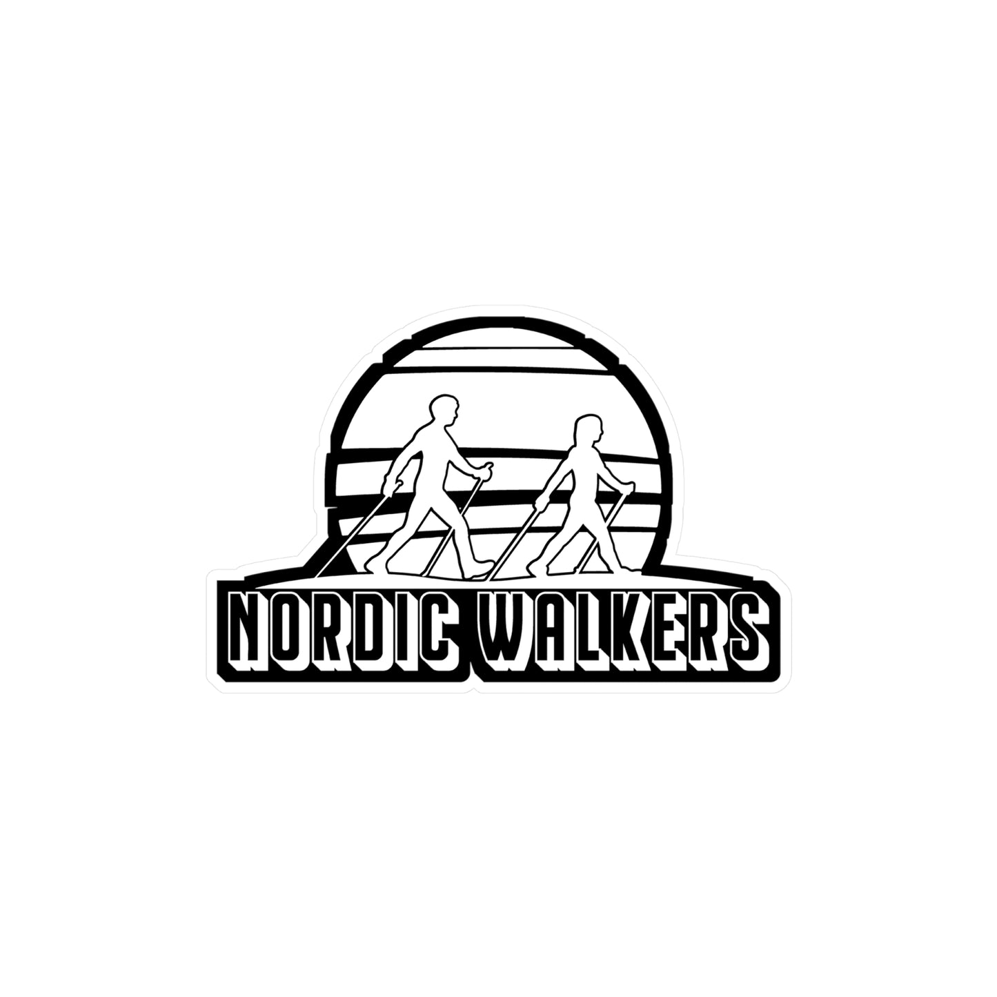 Nordic Walkers - Sports Sticker for Laptop Sticker. Water Bottle Sticker, Vinyl Nature Decal - Sports Gift