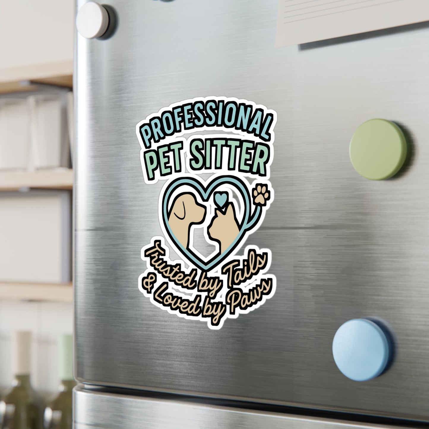 Professional Pet Sitter – Sticker for Laptop, Water Bottle & Animal Lover Gifts