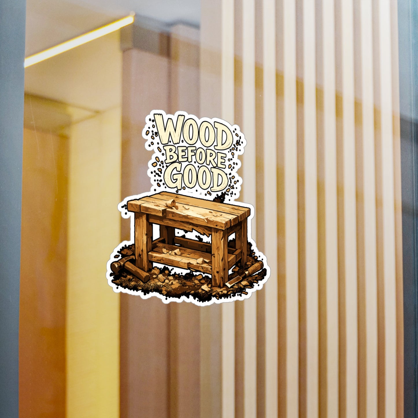 Carpenter Sticker Wood Before Good Funny Woodworker Decals Waterproof Vinyl for Laptop Tool Box