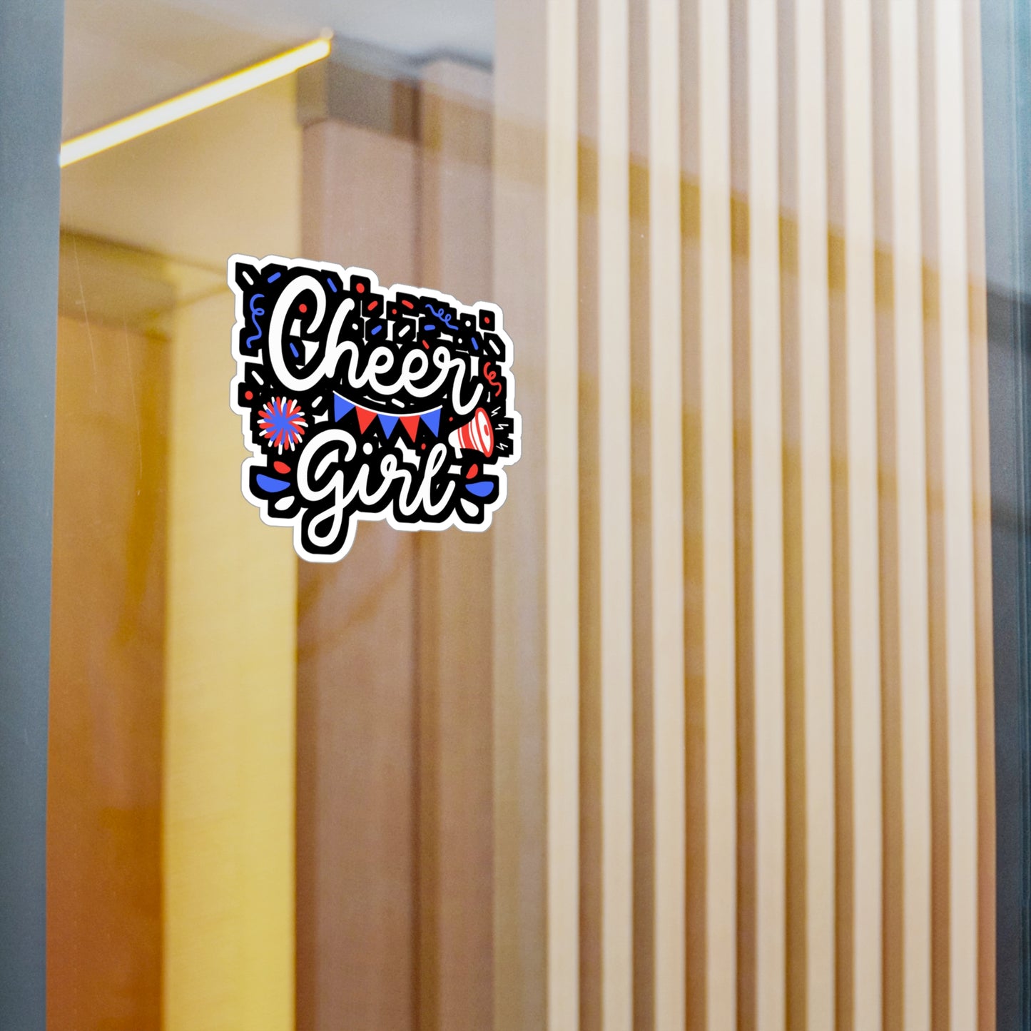 Cheer Girl - Cheerleader Sticker for Car Window Laptop Sticker. Water Bottle Sticker, Vinyl Stadium Decal, Dance Sticker - Cheerleader Gift