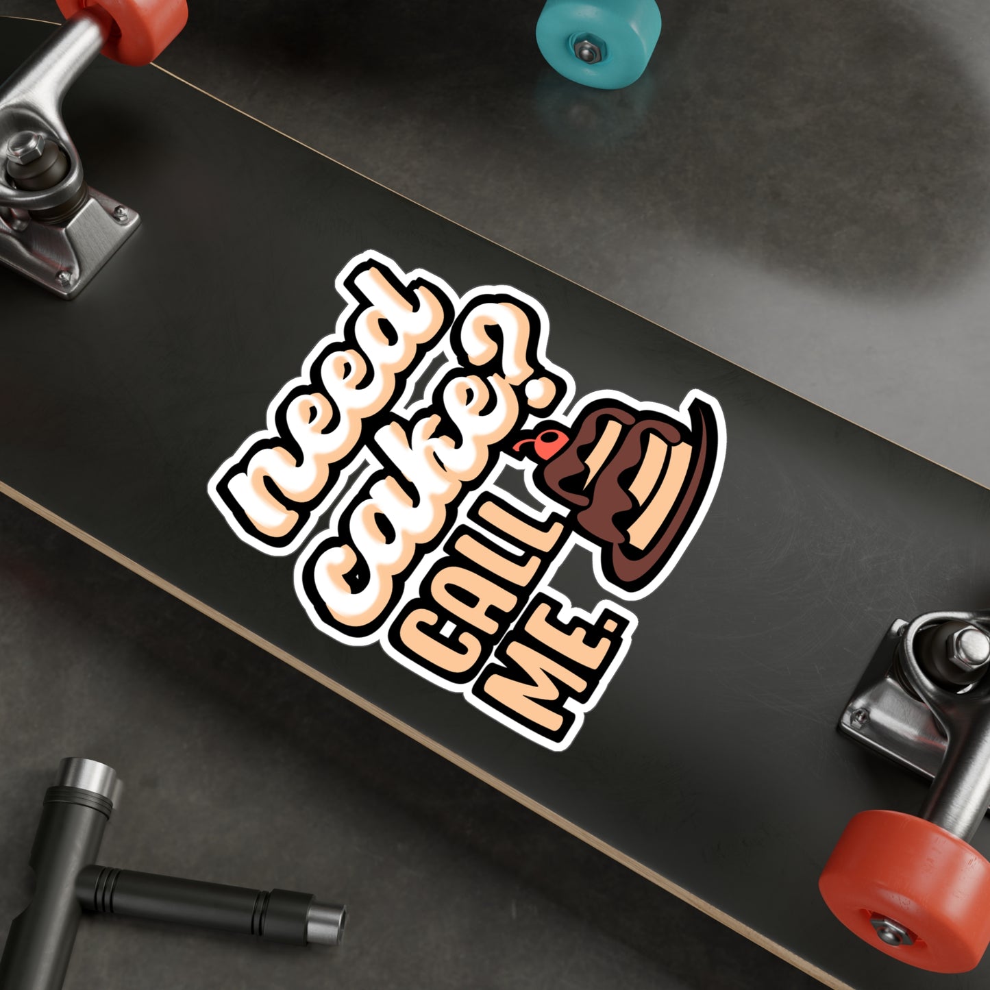 Need Cake Call Me - Baking Sticker for Laptop Sticker. Water Bottle Sticker, Vinyl Cake-decorator Decal - Baking Gift