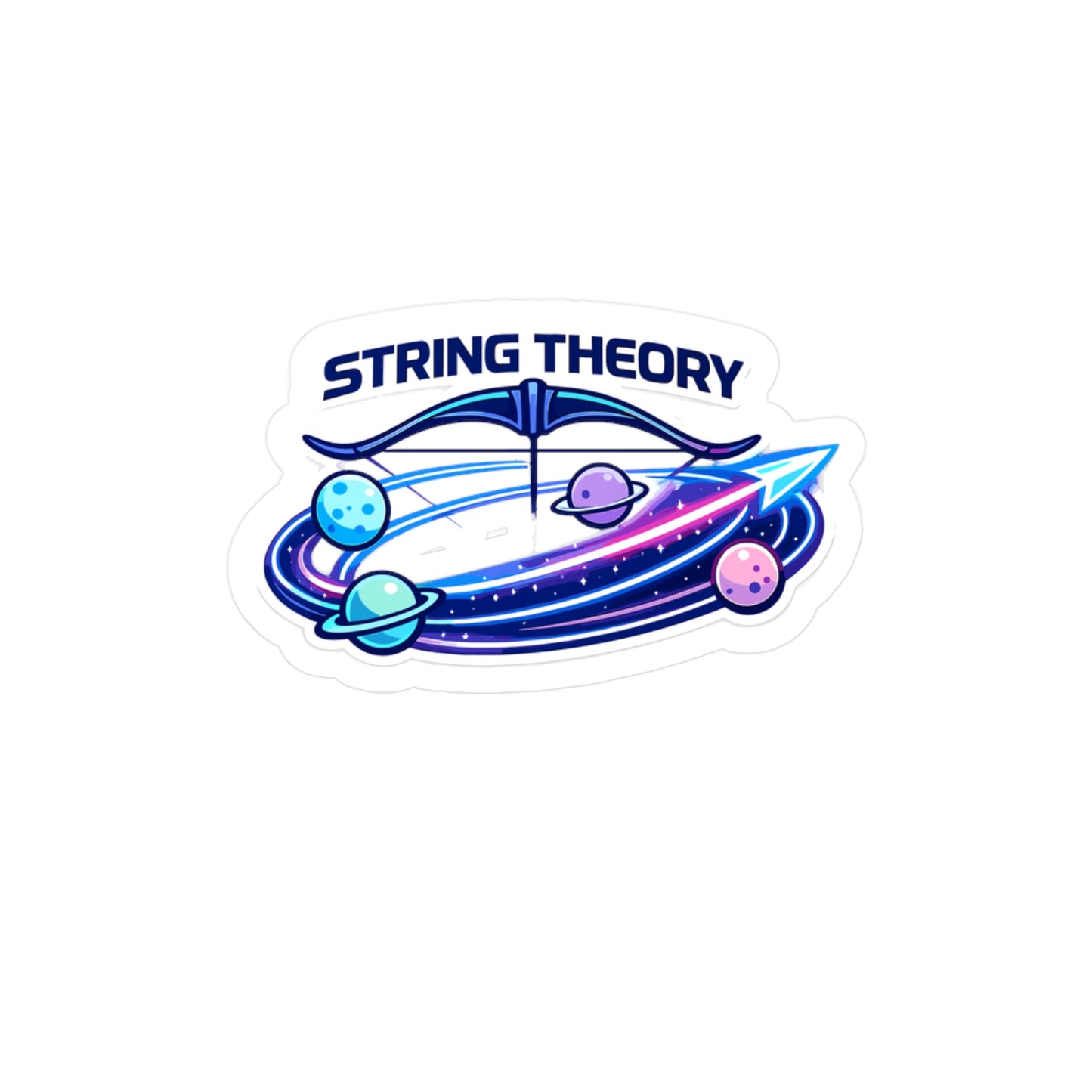 Archery Sticker String Theory – Waterproof Vinyl Decals for Laptop, Water Bottle | Archer Hunting Shooting Design