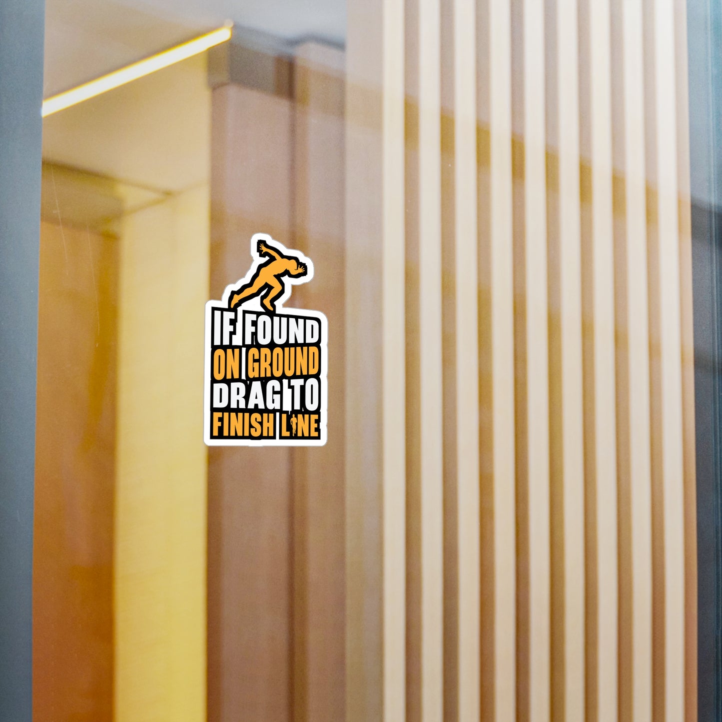 If Found On Ground Drag To Finish Line - Marathon Sticker for Laptop Sticker. Water Bottle Sticker, Vinyl Running Decal - Marathon Gift