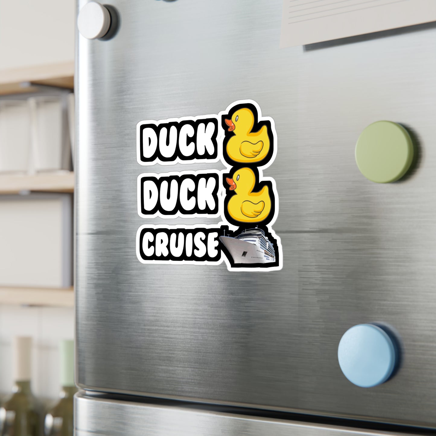 Duck Duck Cruise - Cruising Sticker for Laptop Sticker. Water Bottle Sticker, Vinyl Cruise-ship Decal - Cruising Gift