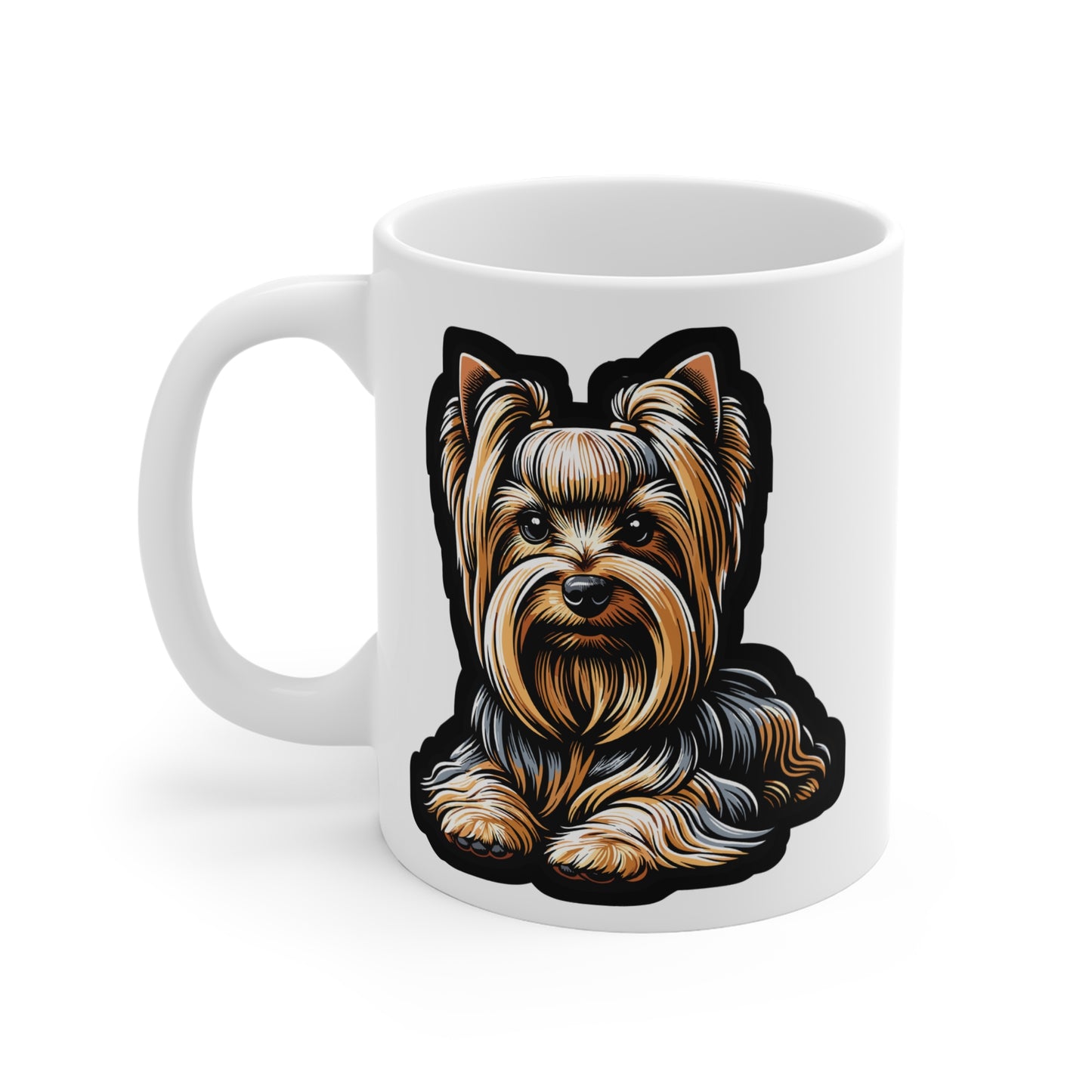 Yorkshire Terrier - Yorkshire Mug for Coffee 11oz. Yorkshire Cup, White ceramic, Terrier Mug, Toy Tea Cup - Yorkshire Gift