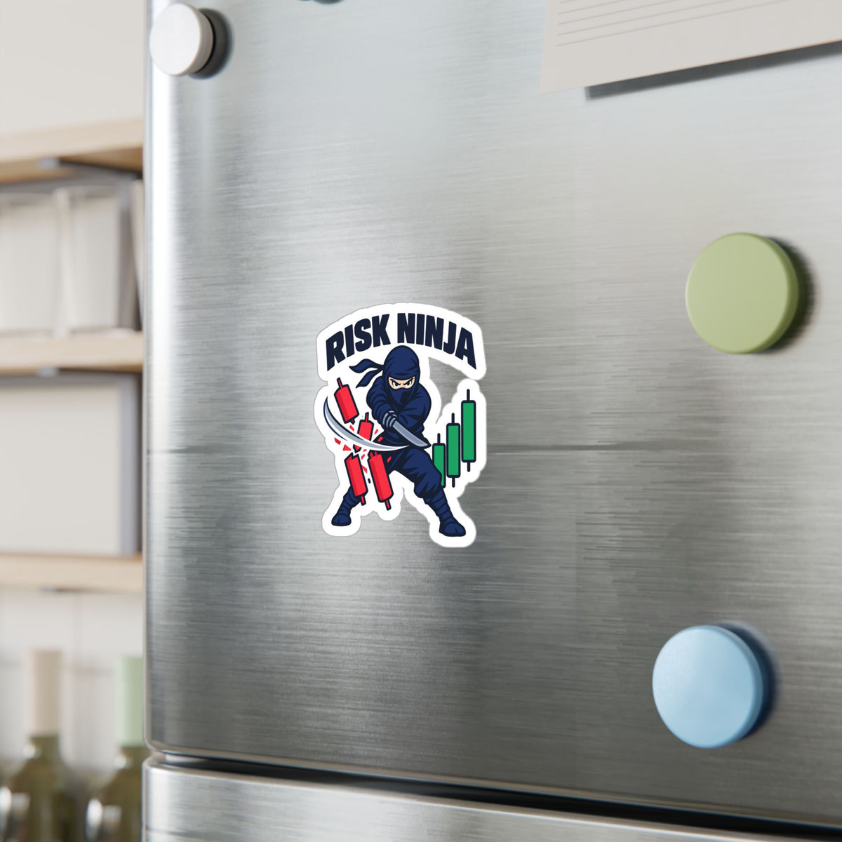 Day Trading Sticker - Risk Ninja Decals for the Stock Market and Forex Trader, Laptop and Water Bottle Decor