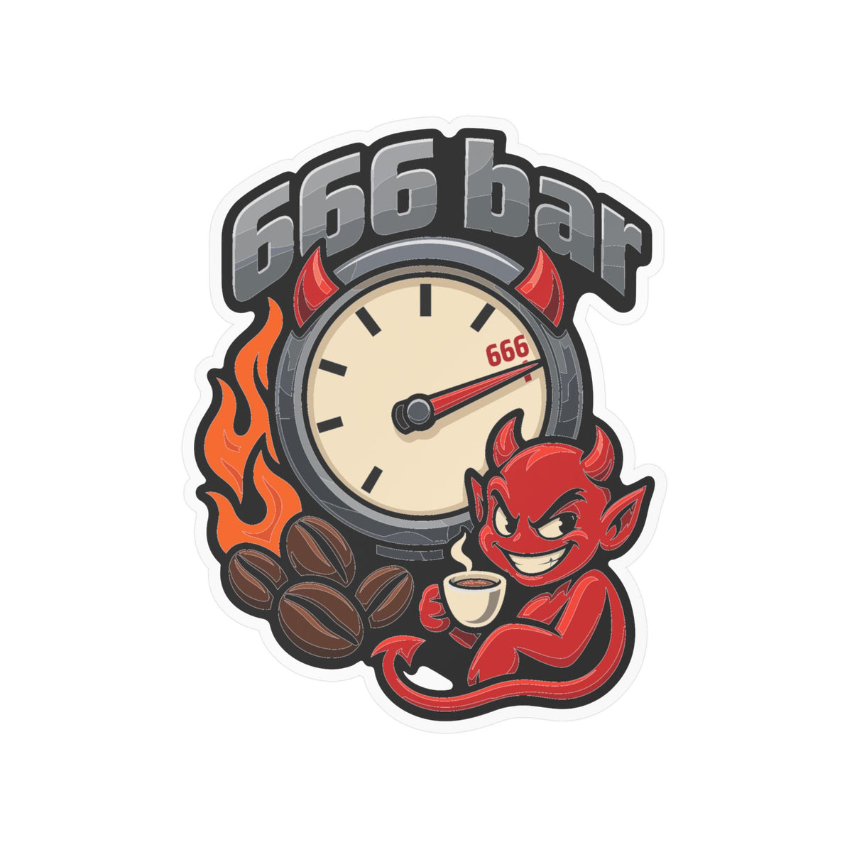 Espresso Sticker 666 bar - Coffee Decals for Grinder and Digital Scale