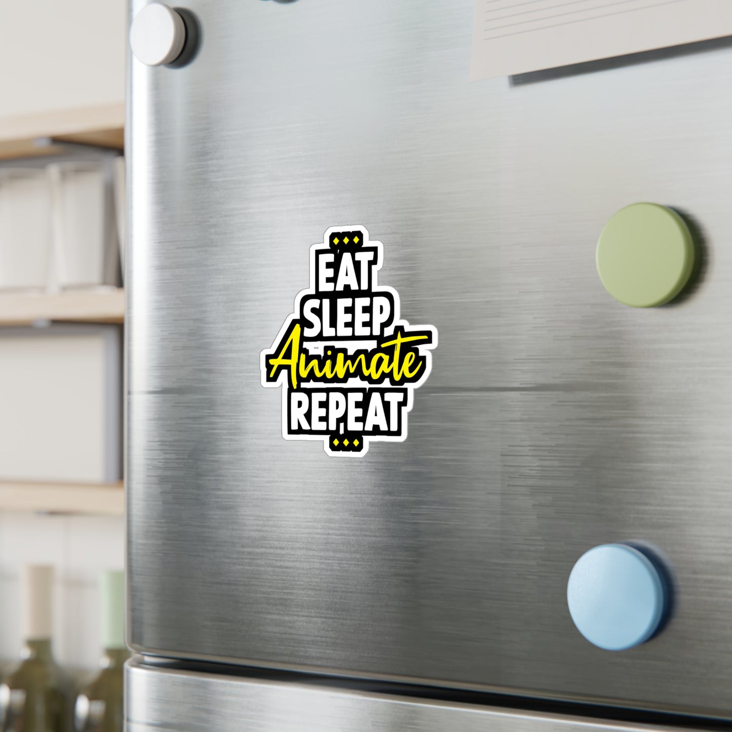 Eat Sleep Animate Repeat - Animation Sticker for Laptop Sticker. Water Bottle Sticker, Vinyl Animator Decal - Animation Gift