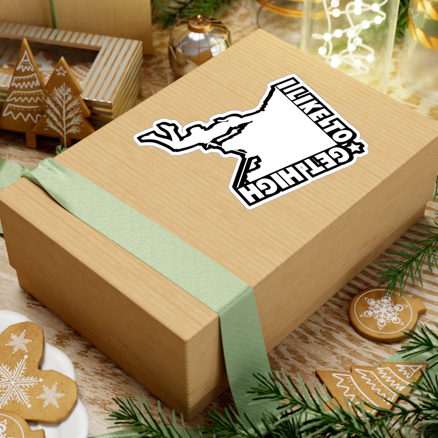 I Like To Get High - Climbing Sticker for Laptop Sticker. Water Bottle Sticker, Vinyl Bouldering Decal - Climbing Gift