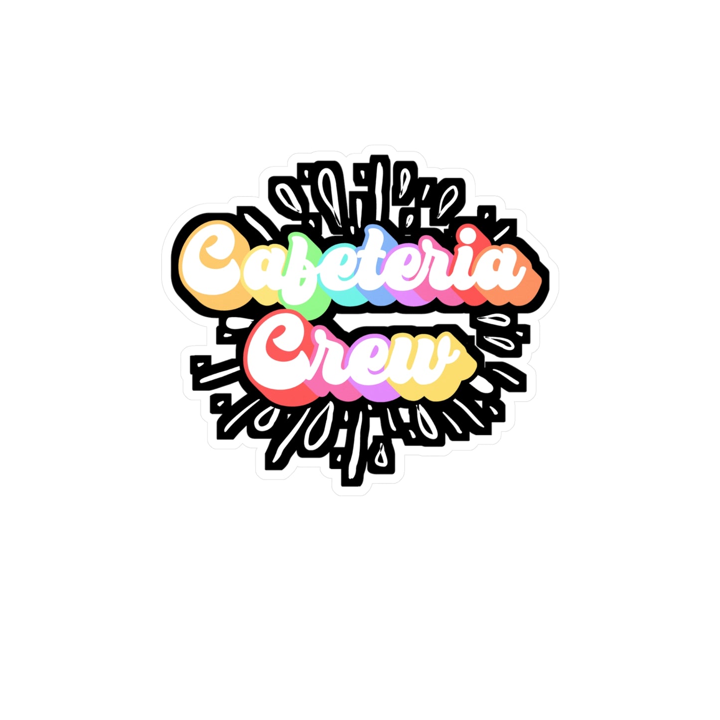 Cafeteria Crew | Lunch lady Sticker | Lunch Decals | School Laptop Sticker | Lunch lady Gift | Lunch Gift